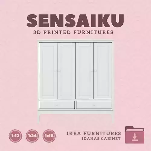 IDANAS Cabinet V2 for Miniature Dollhouse IKEA 3D Print