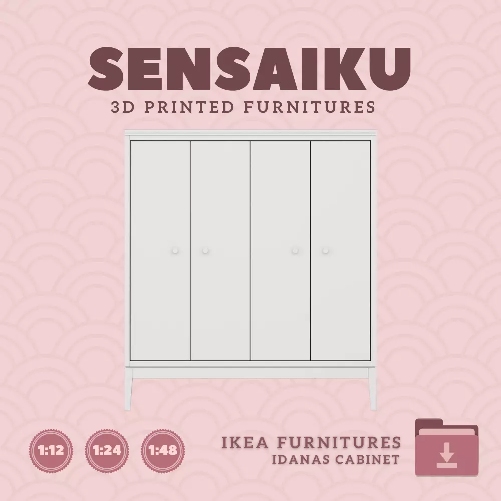 IDANAS Cabinet V2 for Miniature Dollhouse IKEA 3D Print 3D print model