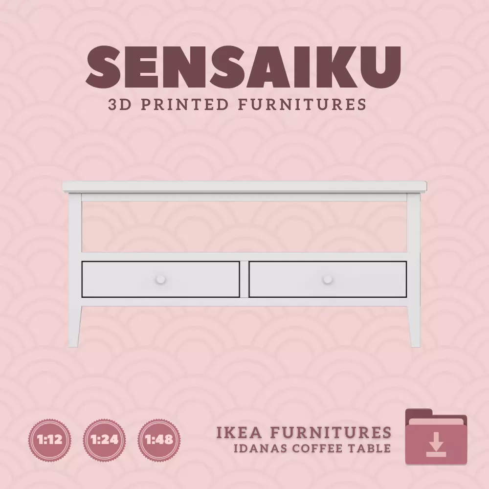 IDANAS Coffee table for Miniature Dollhouse IKEA 3D Print 3D print model