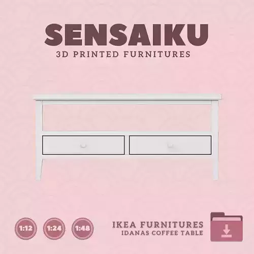 IDANAS Coffee table for Miniature Dollhouse IKEA 3D Print