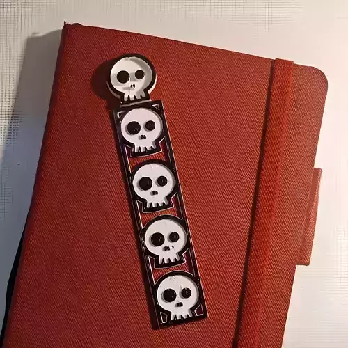 Halloween Skull BookMark - Scare BookMark 3D STL File 3D print model