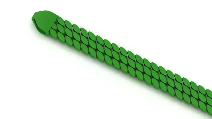 10MM 3 LINE PEARL CUBAN BRACELET READY TO PRINT FULL BRACELET  3D print model