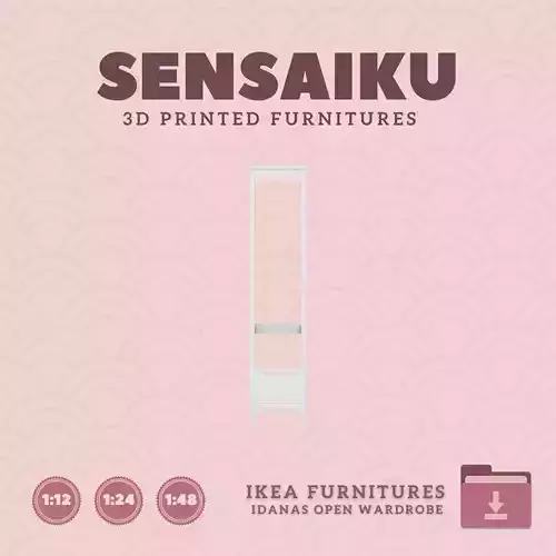 IDANAS Open Wardrobe V1 for Mini Dollhouse IKEA 3D Print