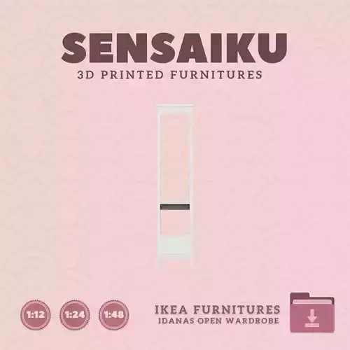 IDANAS Open Wardrobe V1 for Mini Dollhouse IKEA 3D Print