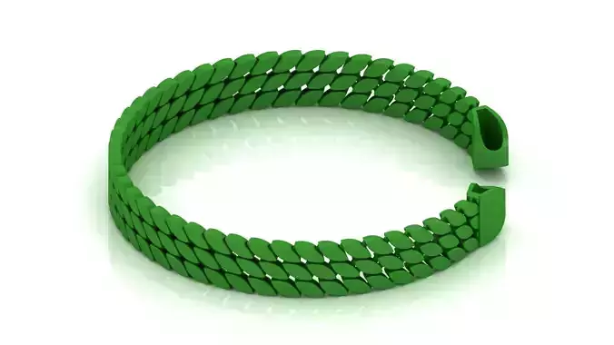 10MM SPIRAL 3 LINE PEARL CUBAN BRACELET OR CHAIN OR NECKLACE