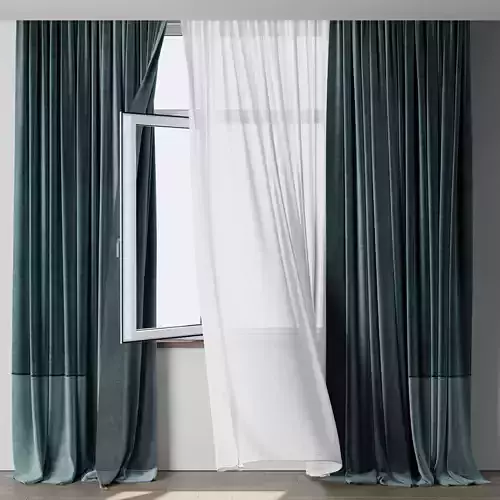 curtains bule when open window 05 HBH