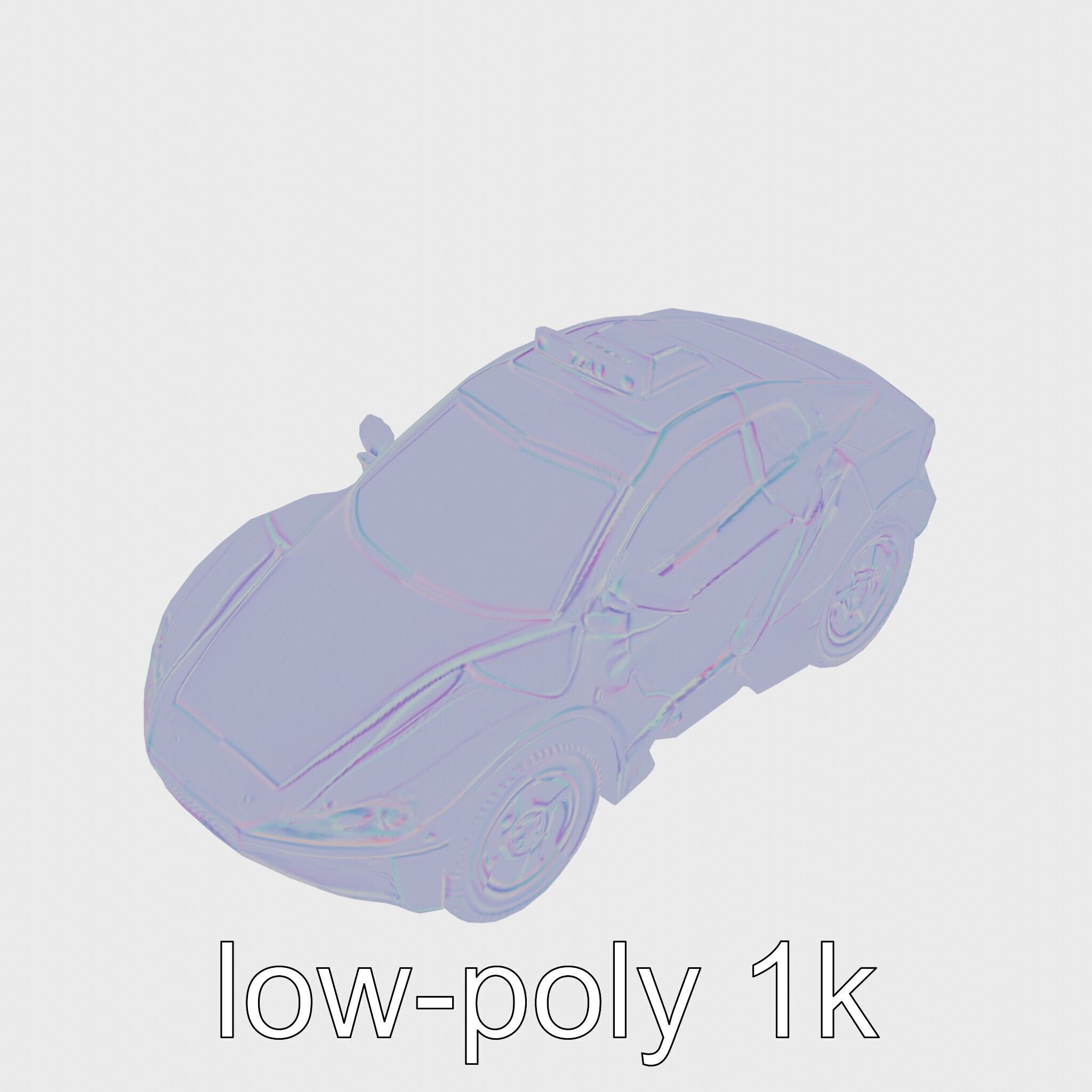 Sleek Modern Air Taxi Bubble Design Low-poly 3D model_16