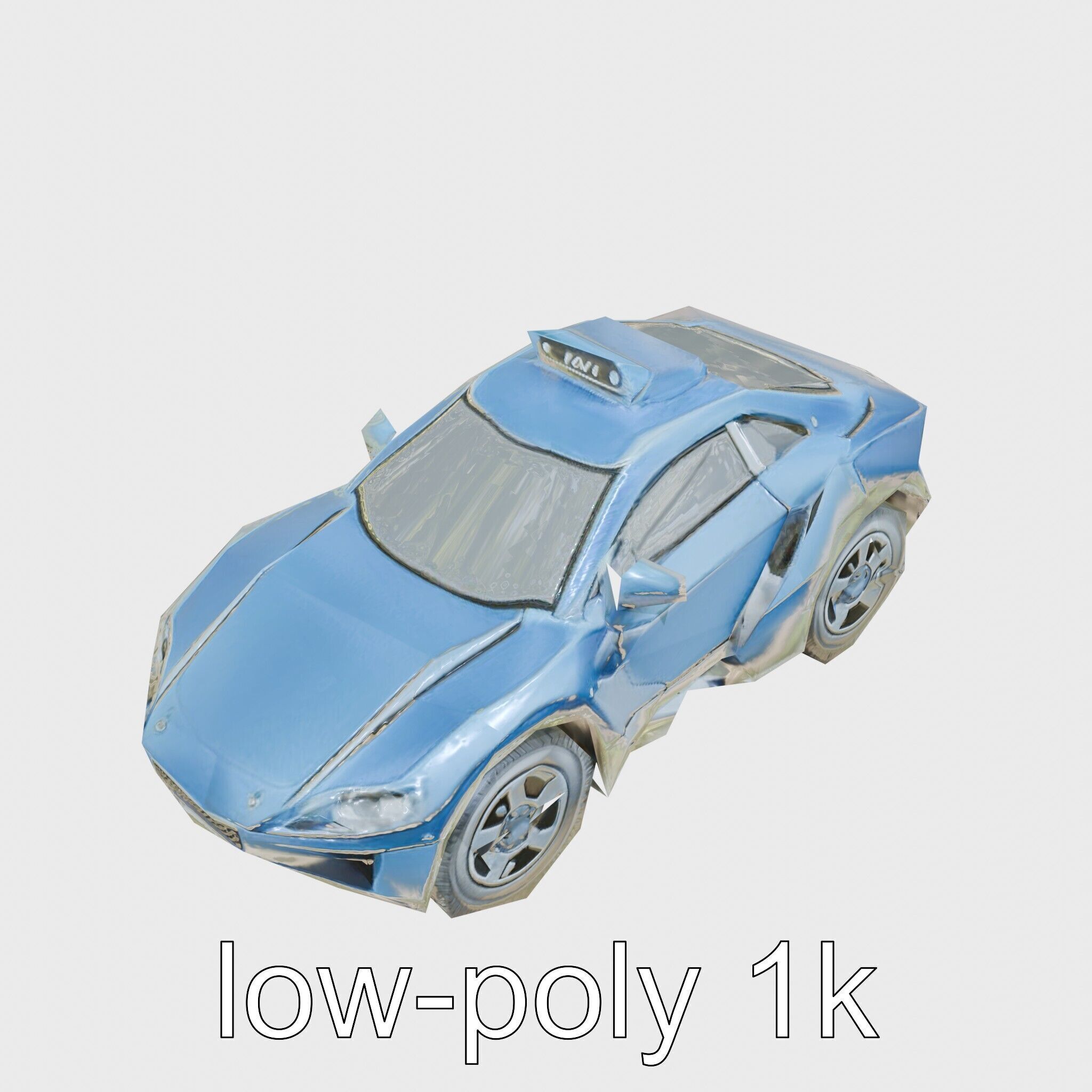 Sleek Modern Air Taxi Bubble Design Low-poly 3D model_25