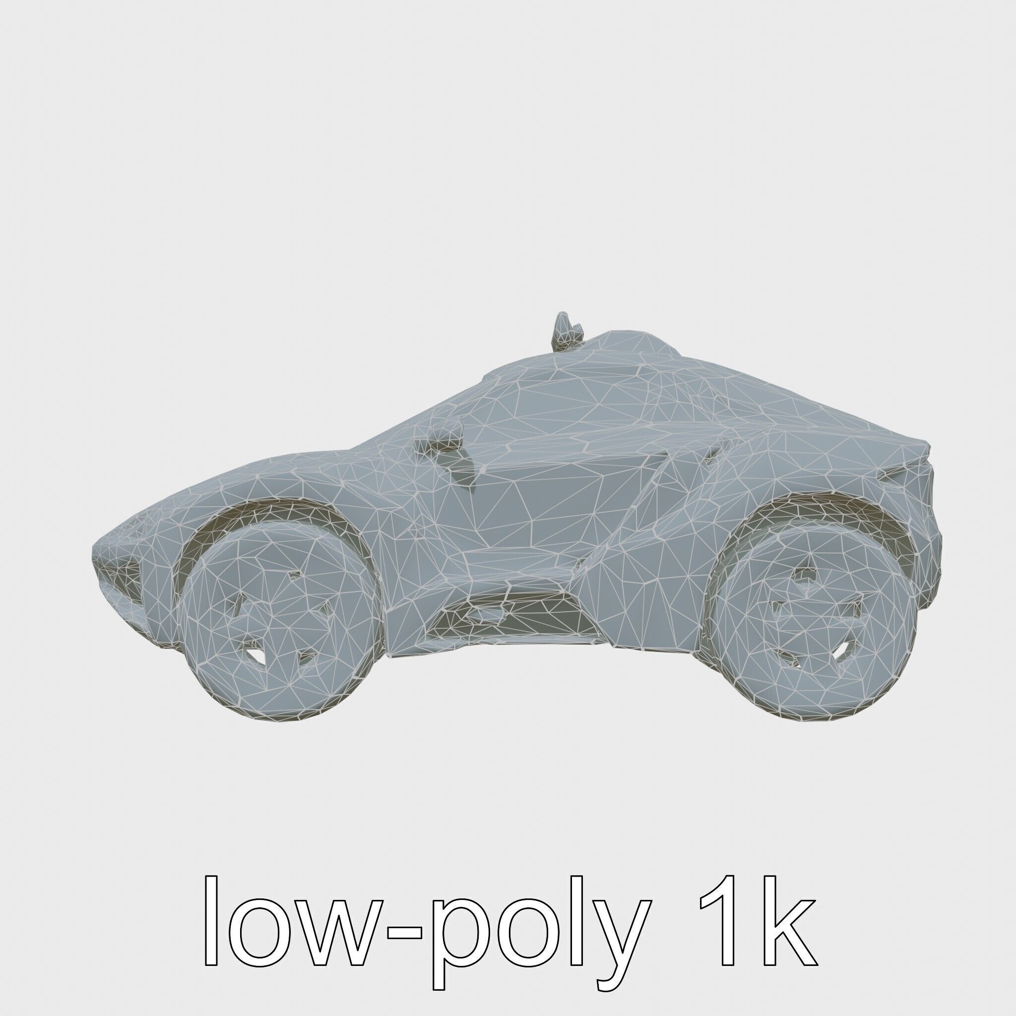 Sleek Modern Air Taxi Bubble Design Low-poly 3D model_27