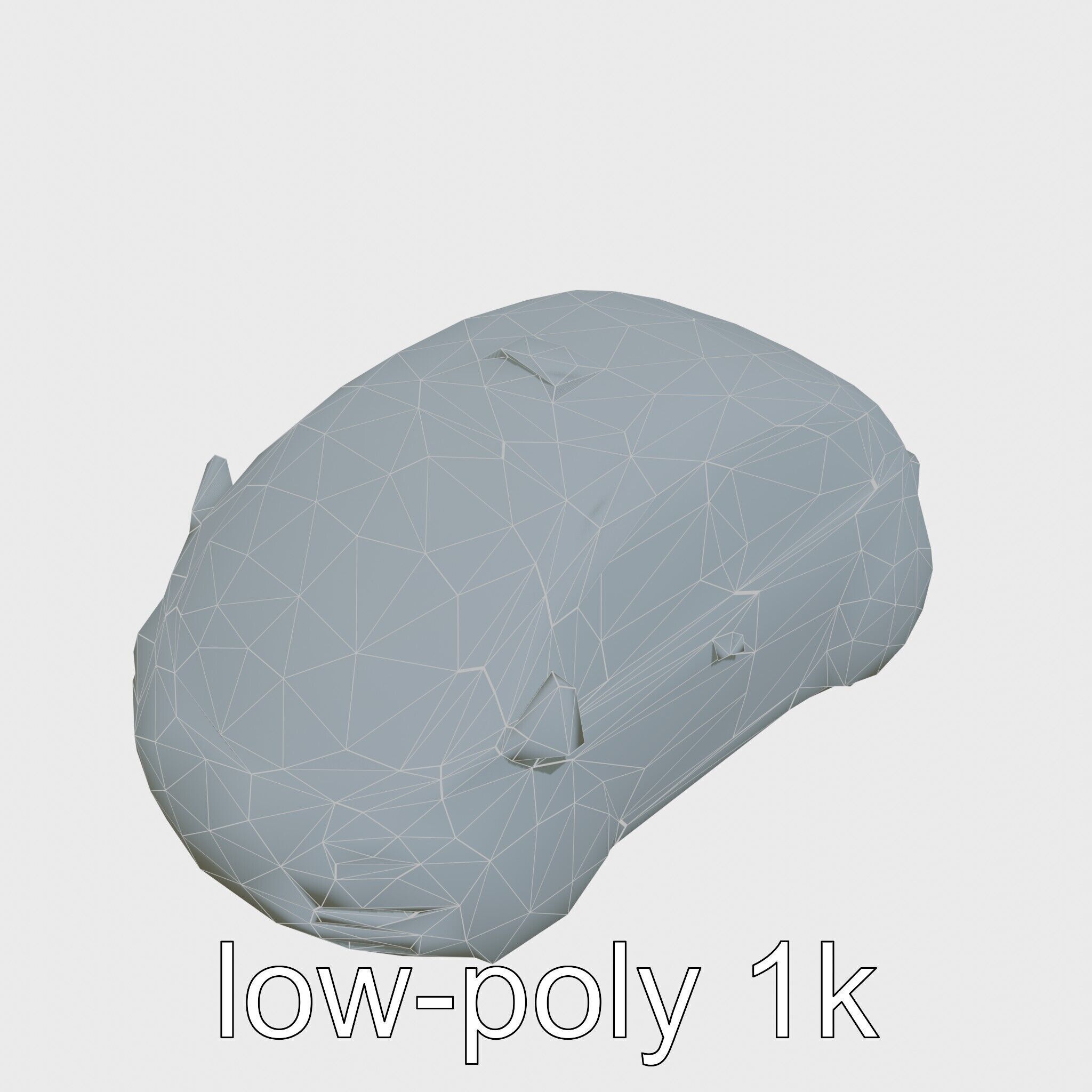 Sleek Modern Air Taxi Bubble Design Low-poly 3D model_54