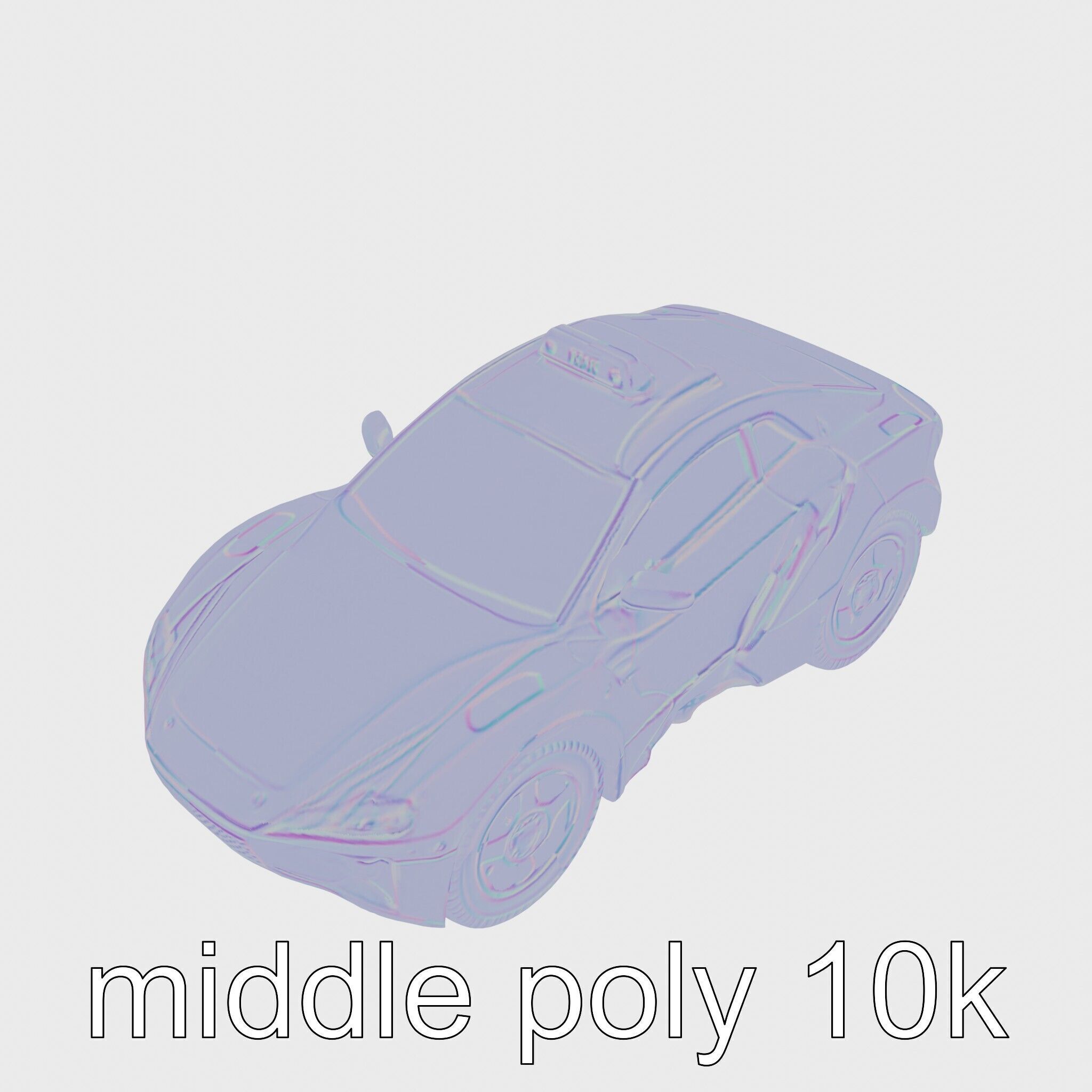 Sleek Modern Air Taxi Bubble Design Low-poly 3D model_26