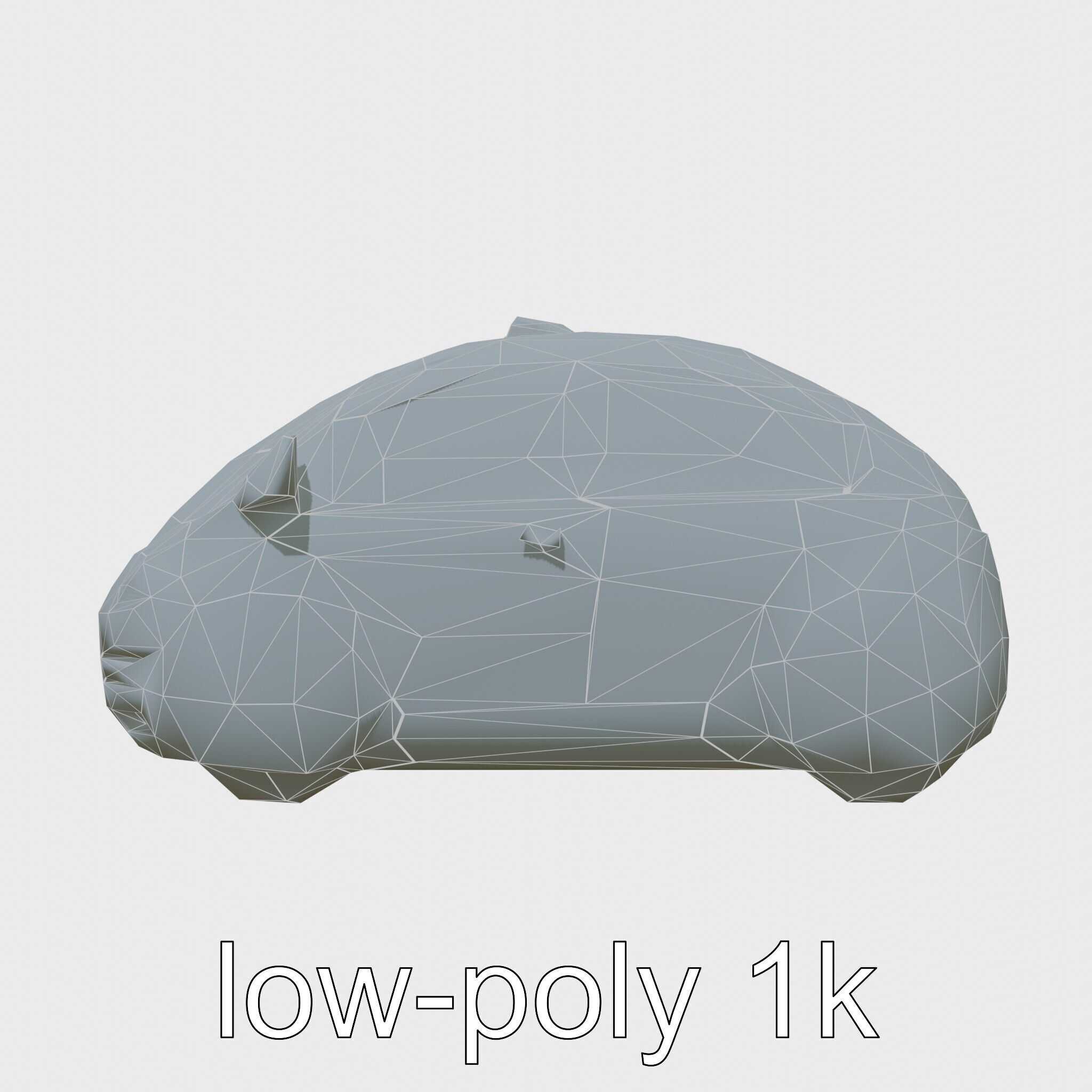 Sleek Modern Air Taxi Bubble Design Low-poly 3D model_55