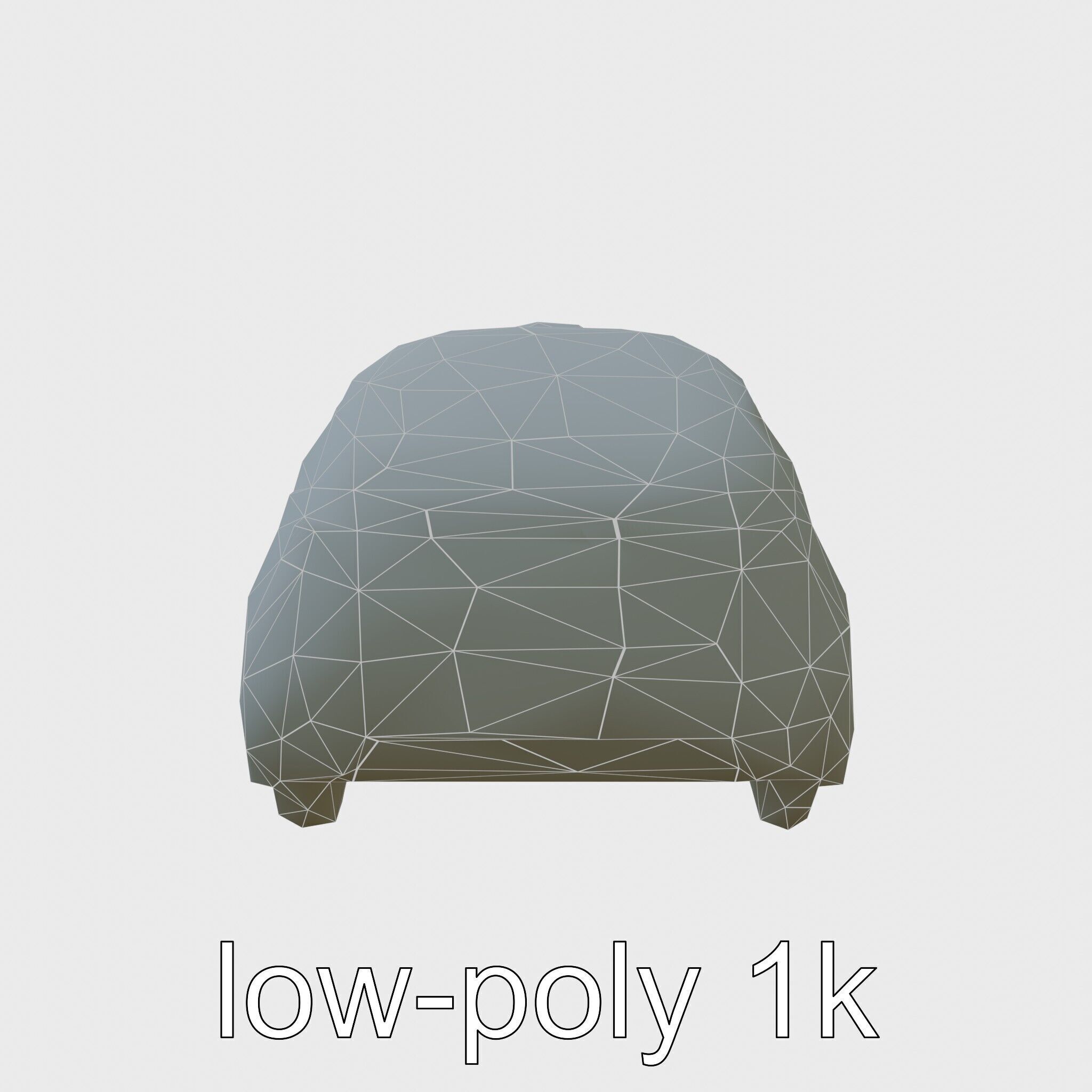 Sleek Modern Air Taxi Bubble Design Low-poly 3D model_37