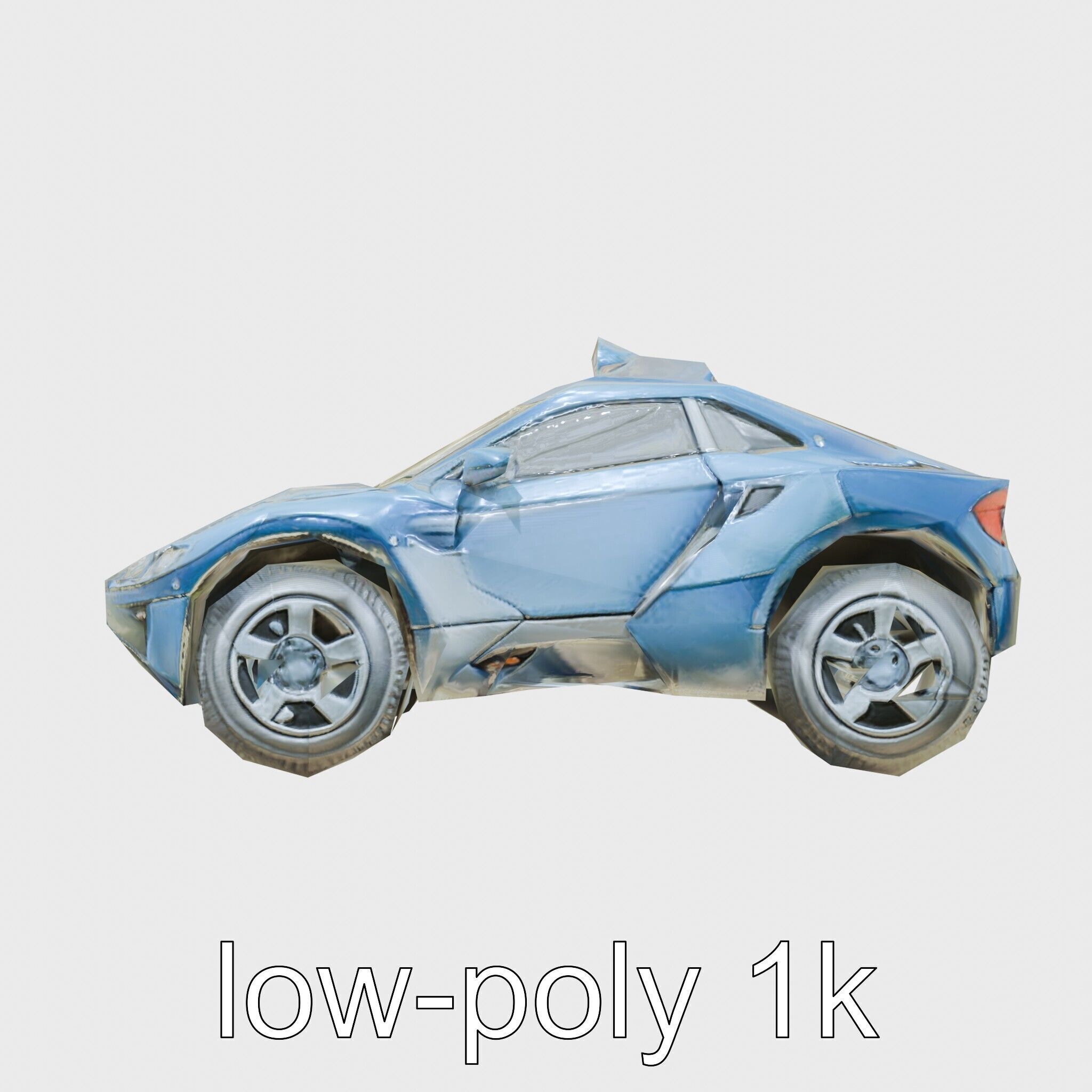 Sleek Modern Air Taxi Bubble Design Low-poly 3D model_4