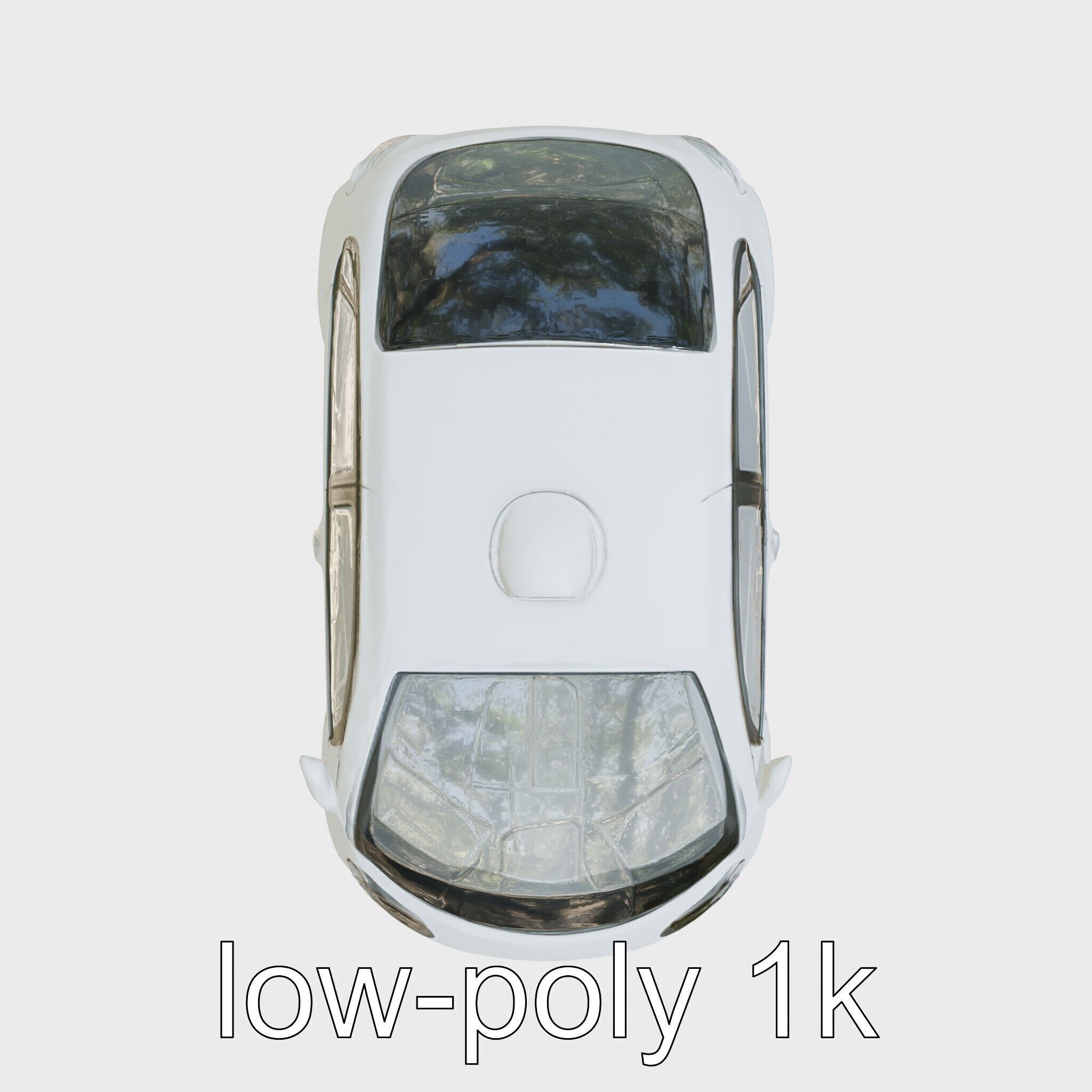 Sleek Modern Air Taxi Bubble Design Low-poly 3D model_48