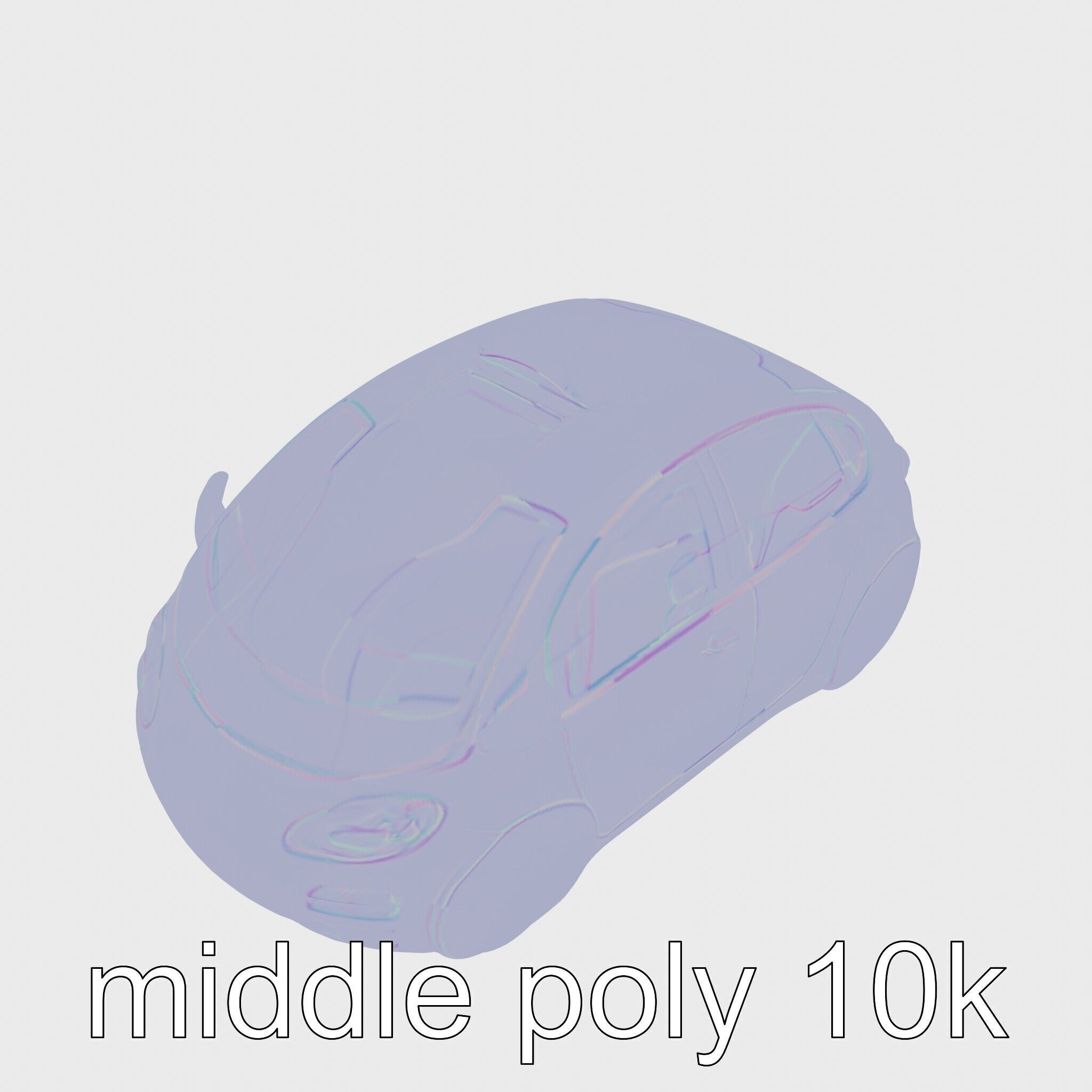 Sleek Modern Air Taxi Bubble Design Low-poly 3D model_43