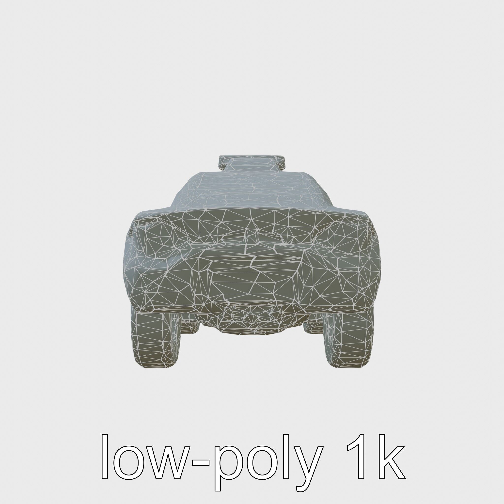 Sleek Modern Air Taxi Bubble Design Low-poly 3D model_6