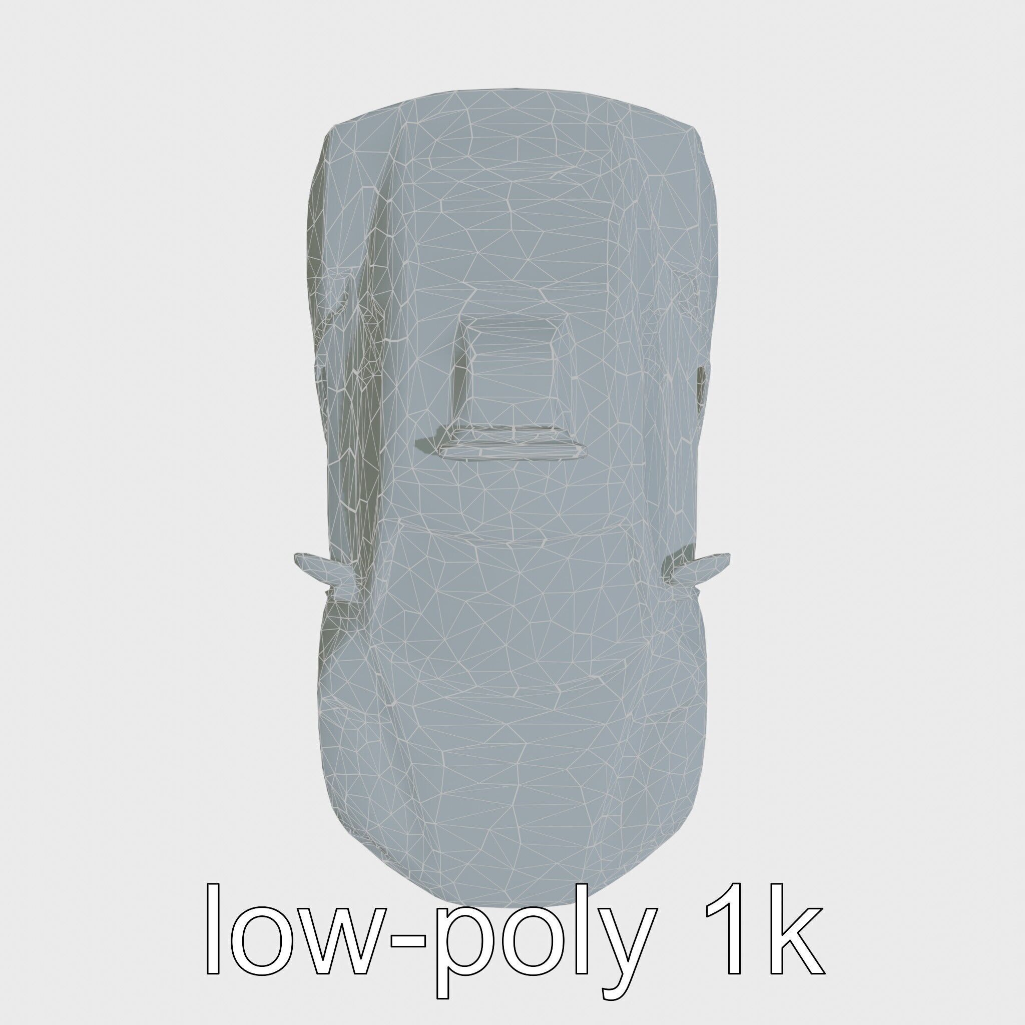 Sleek Modern Air Taxi Bubble Design Low-poly 3D model_13