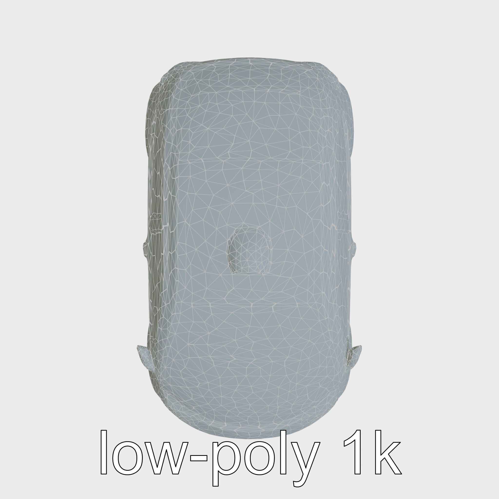 Sleek Modern Air Taxi Bubble Design Low-poly 3D model_50