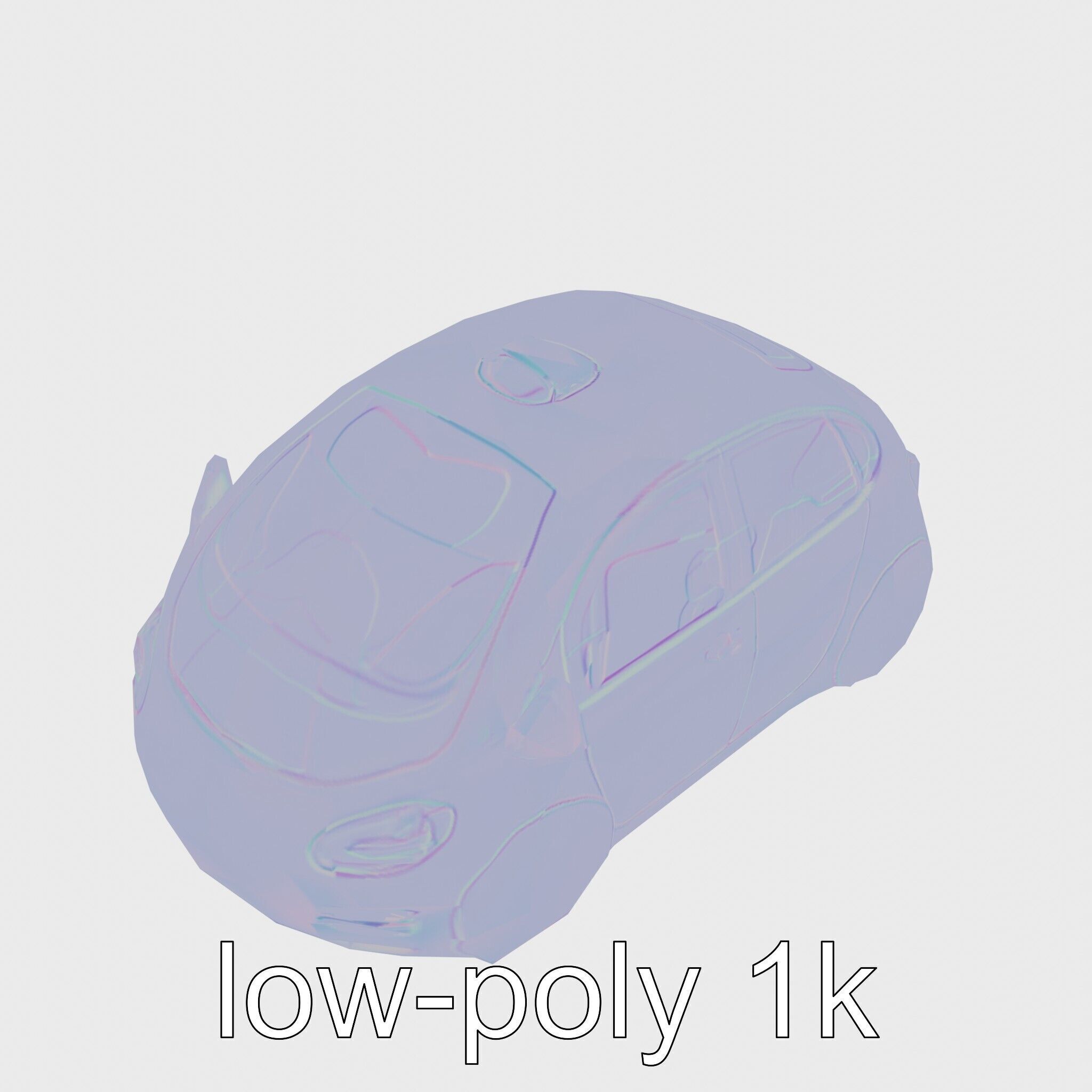 Sleek Modern Air Taxi Bubble Design Low-poly 3D model_46