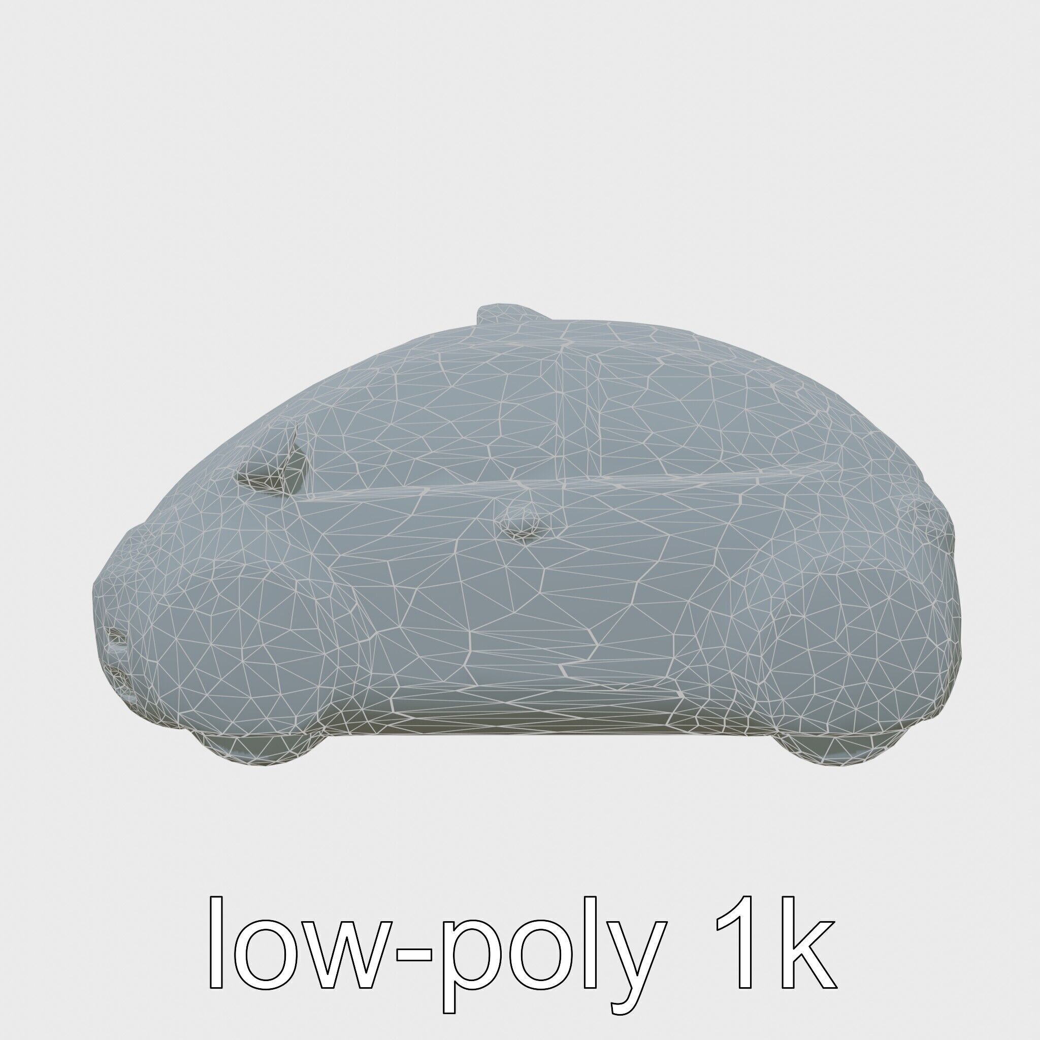 Sleek Modern Air Taxi Bubble Design Low-poly 3D model_47