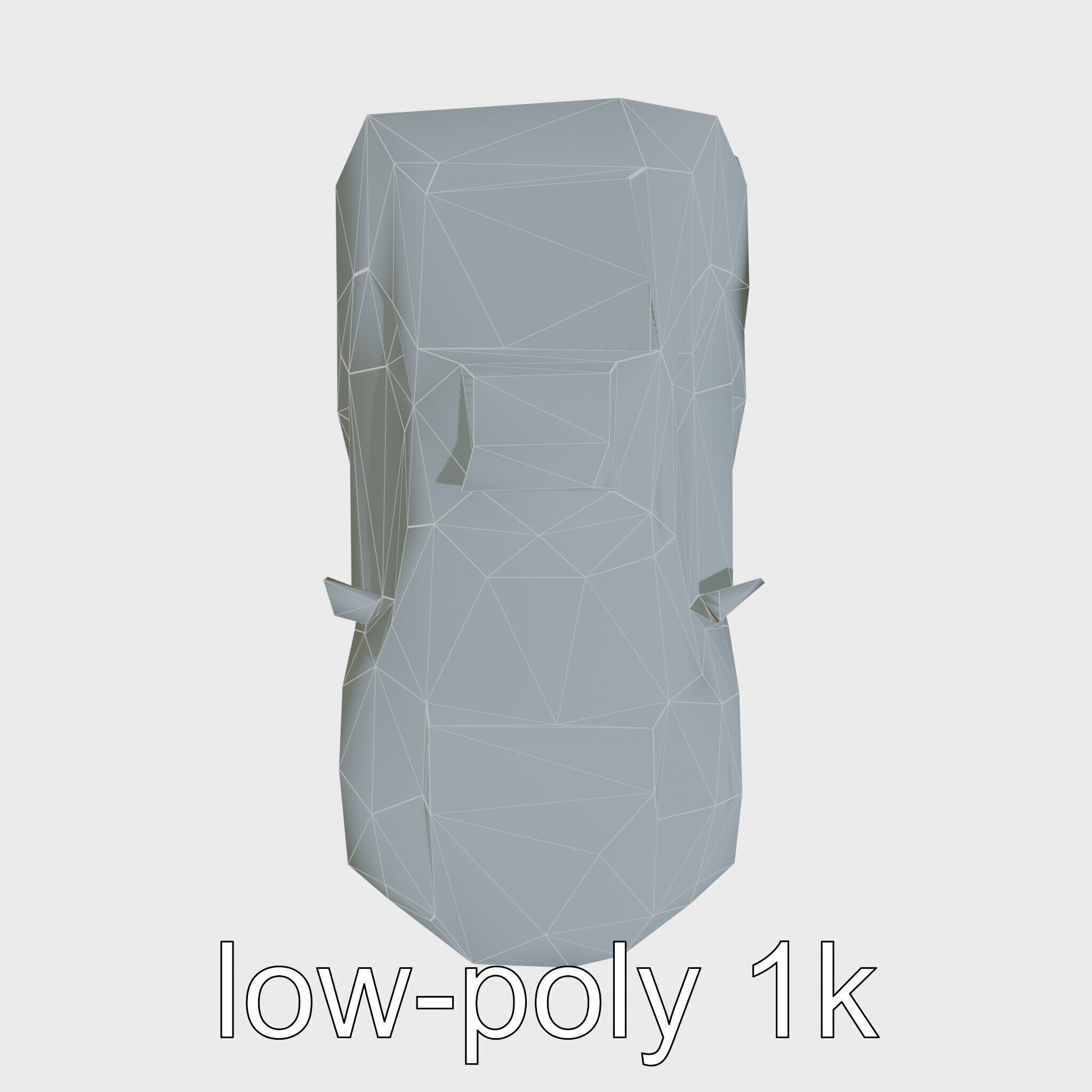 Sleek Modern Air Taxi Bubble Design Low-poly 3D model_17