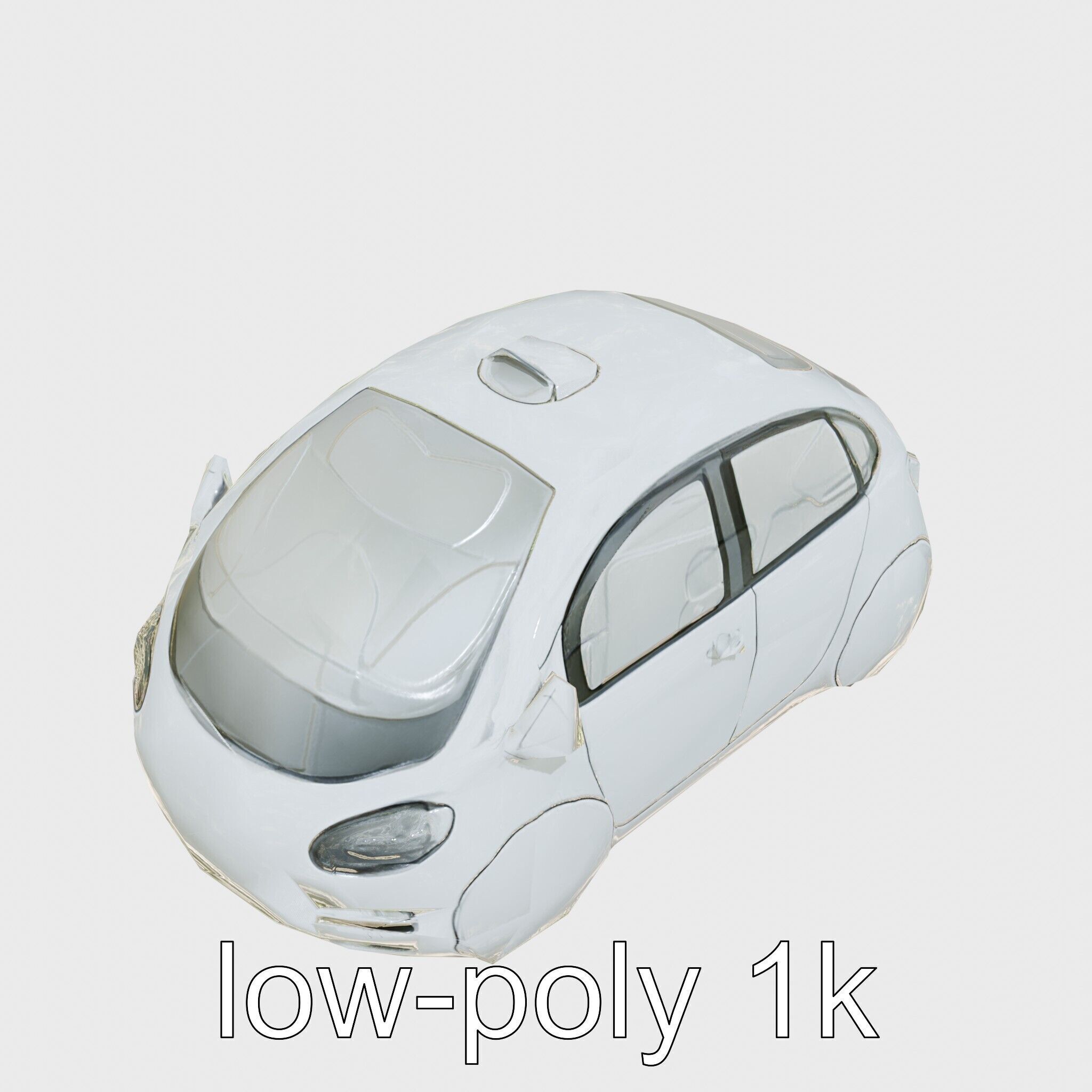 Sleek Modern Air Taxi Bubble Design Low-poly 3D model_40