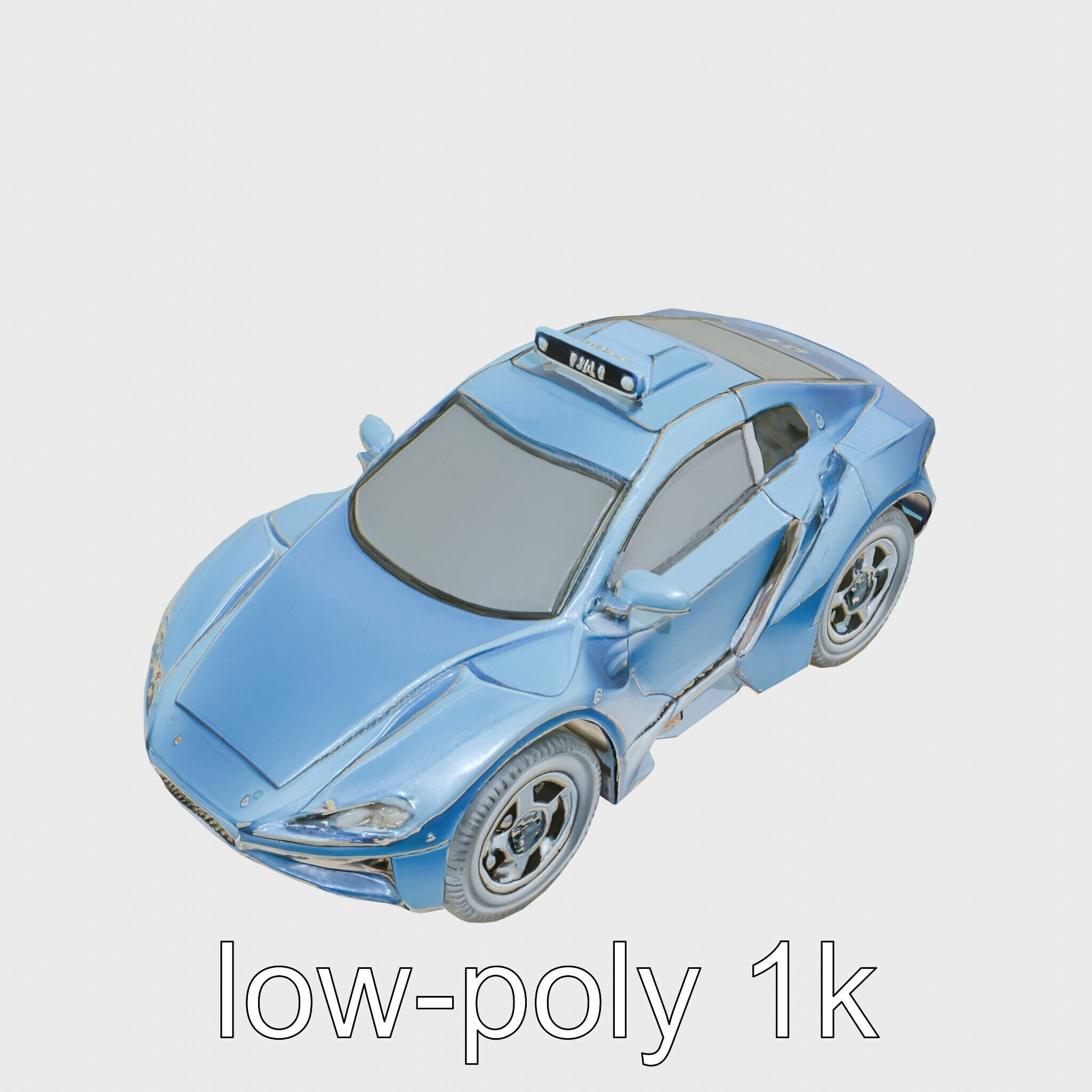 Sleek Modern Air Taxi Bubble Design Low-poly 3D model_9