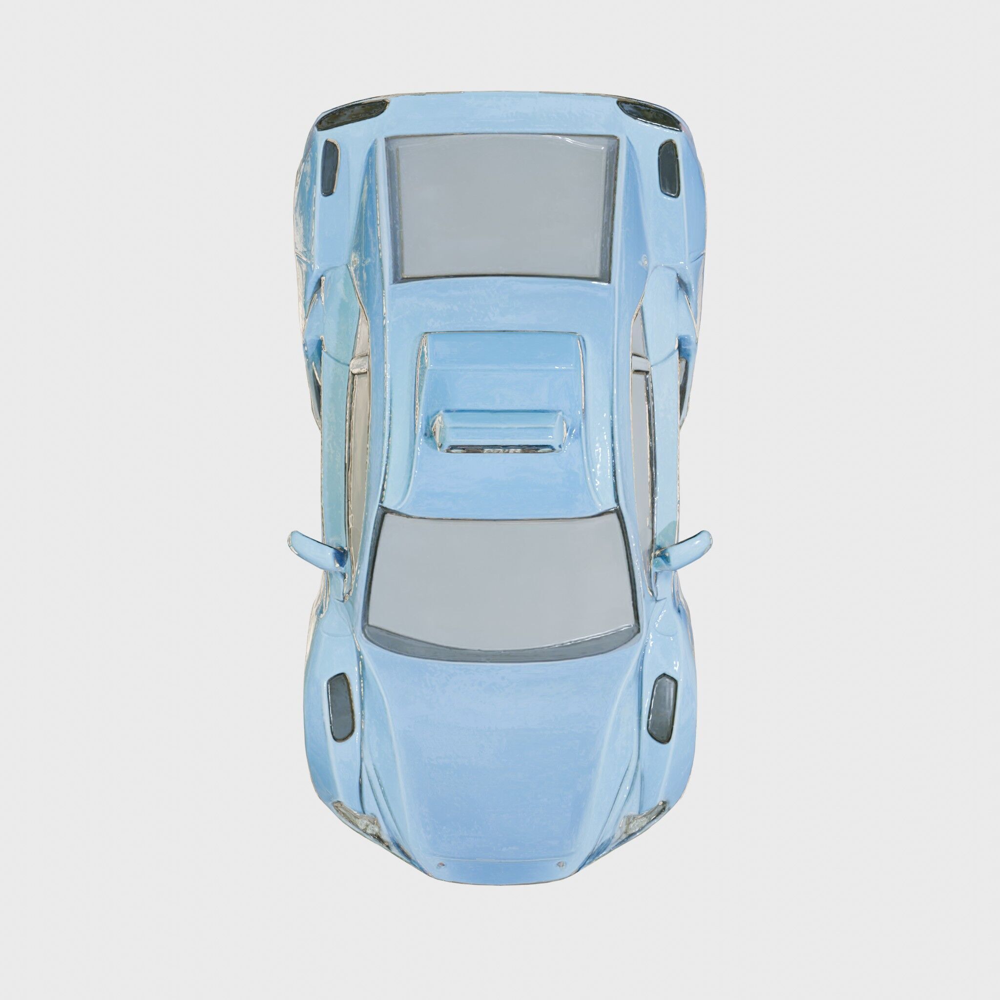 Sleek Modern Air Taxi Bubble Design Low-poly 3D model_21