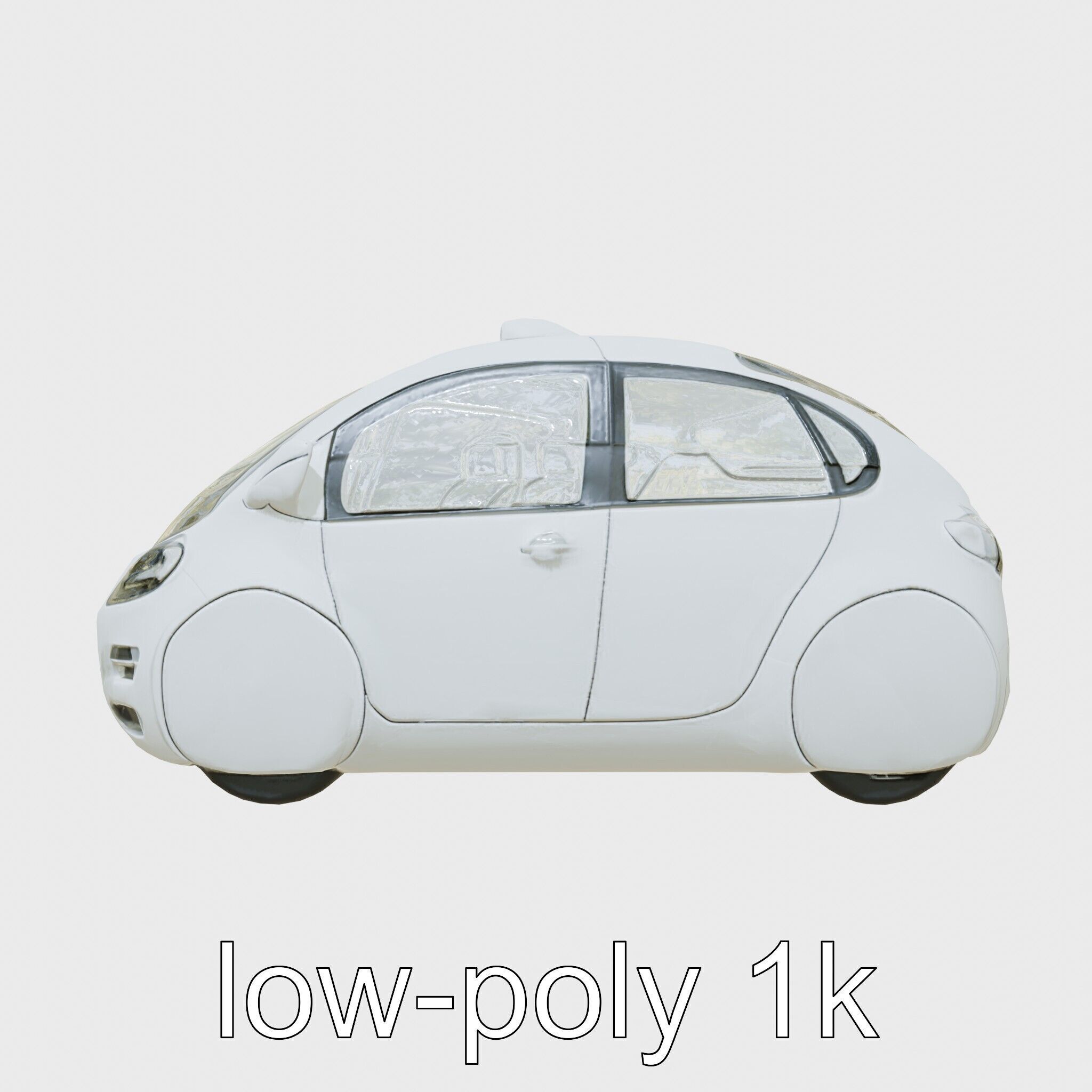 Sleek Modern Air Taxi Bubble Design Low-poly 3D model_45