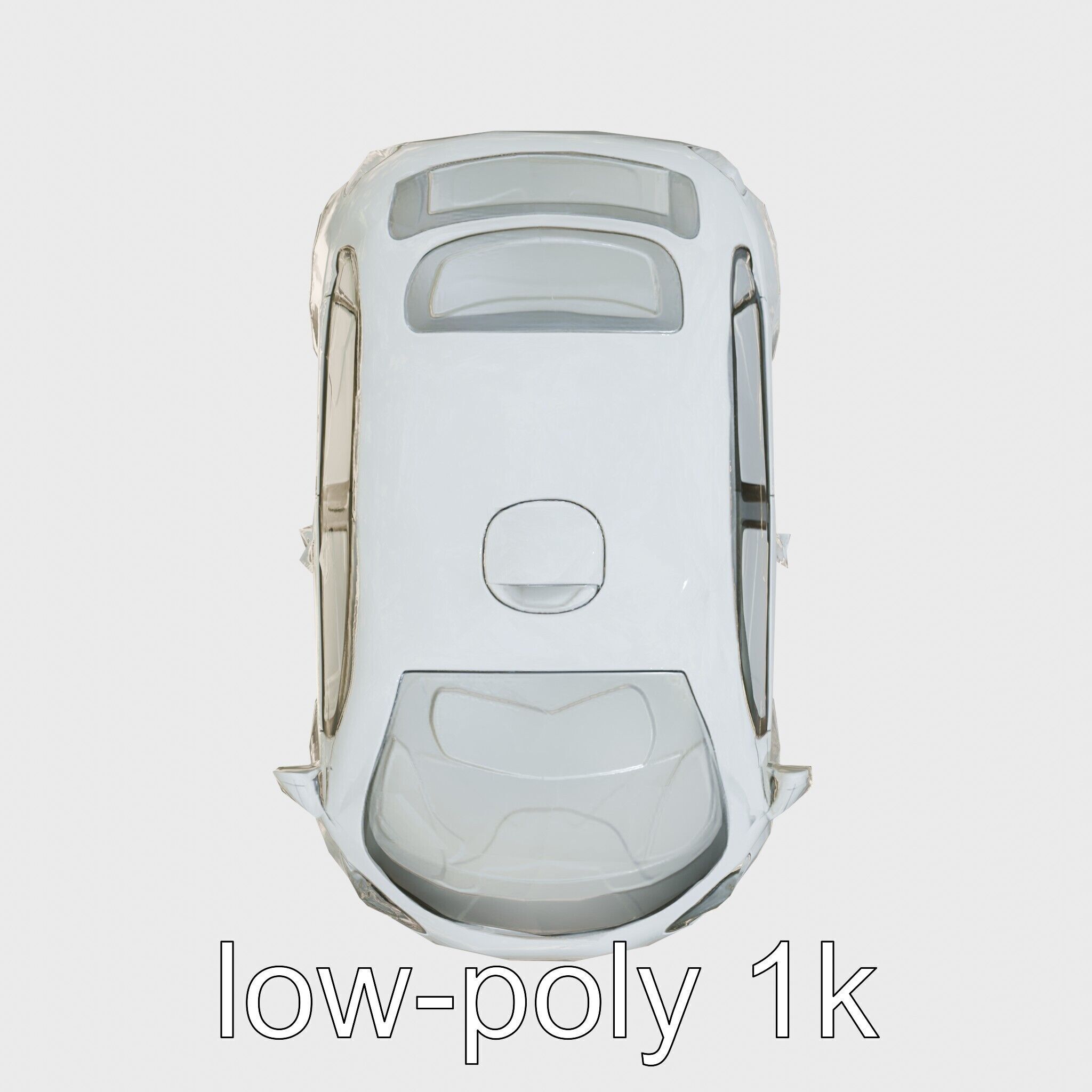 Sleek Modern Air Taxi Bubble Design Low-poly 3D model_49