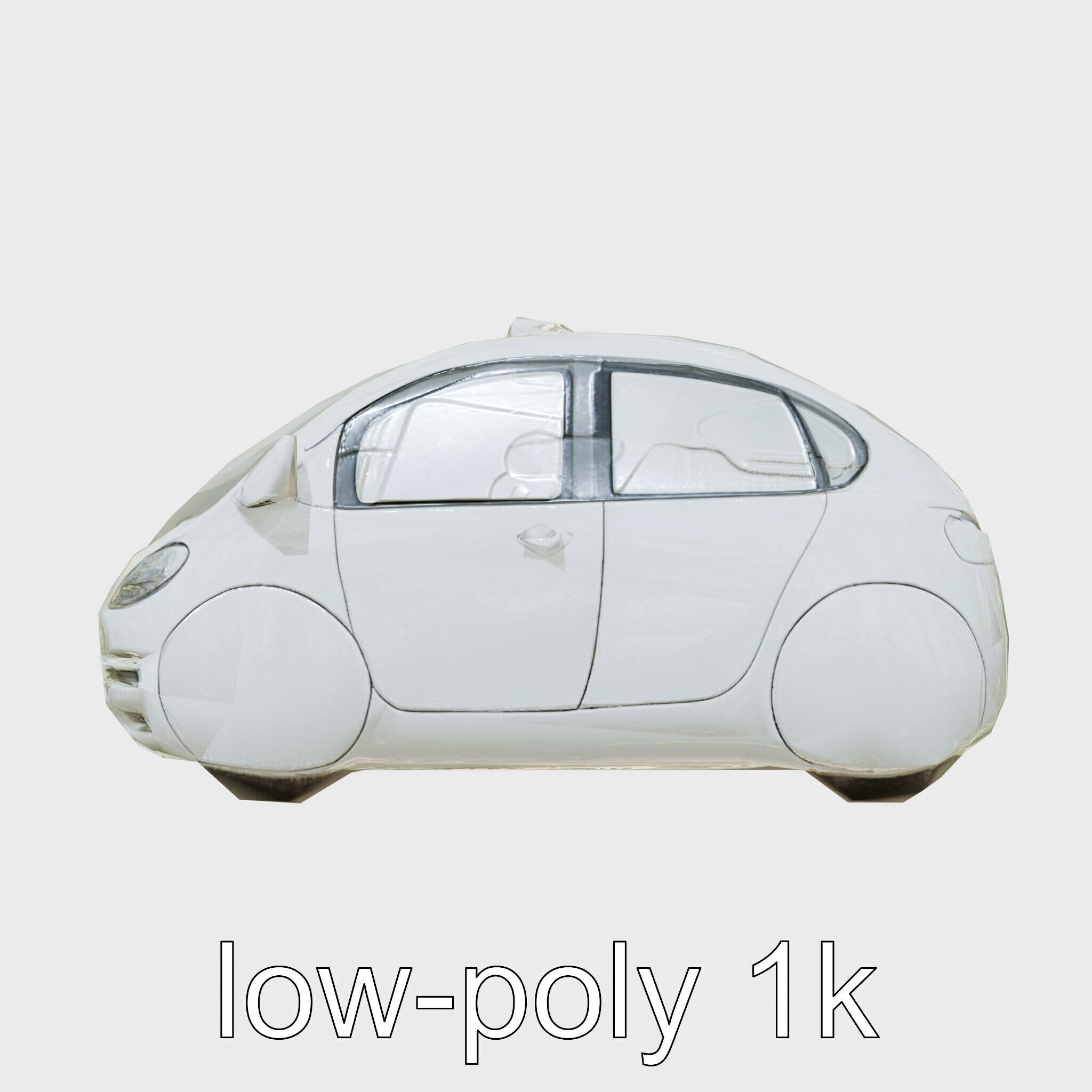 Sleek Modern Air Taxi Bubble Design Low-poly 3D model_44