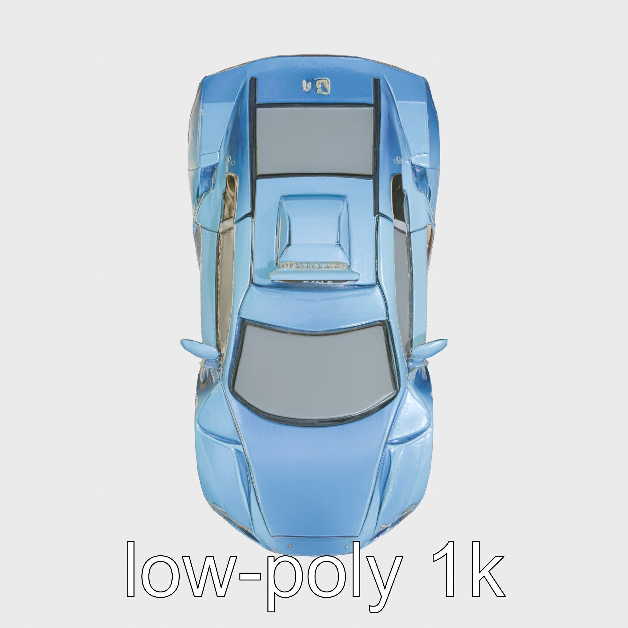 Sleek Modern Air Taxi Bubble Design Low-poly 3D model_24