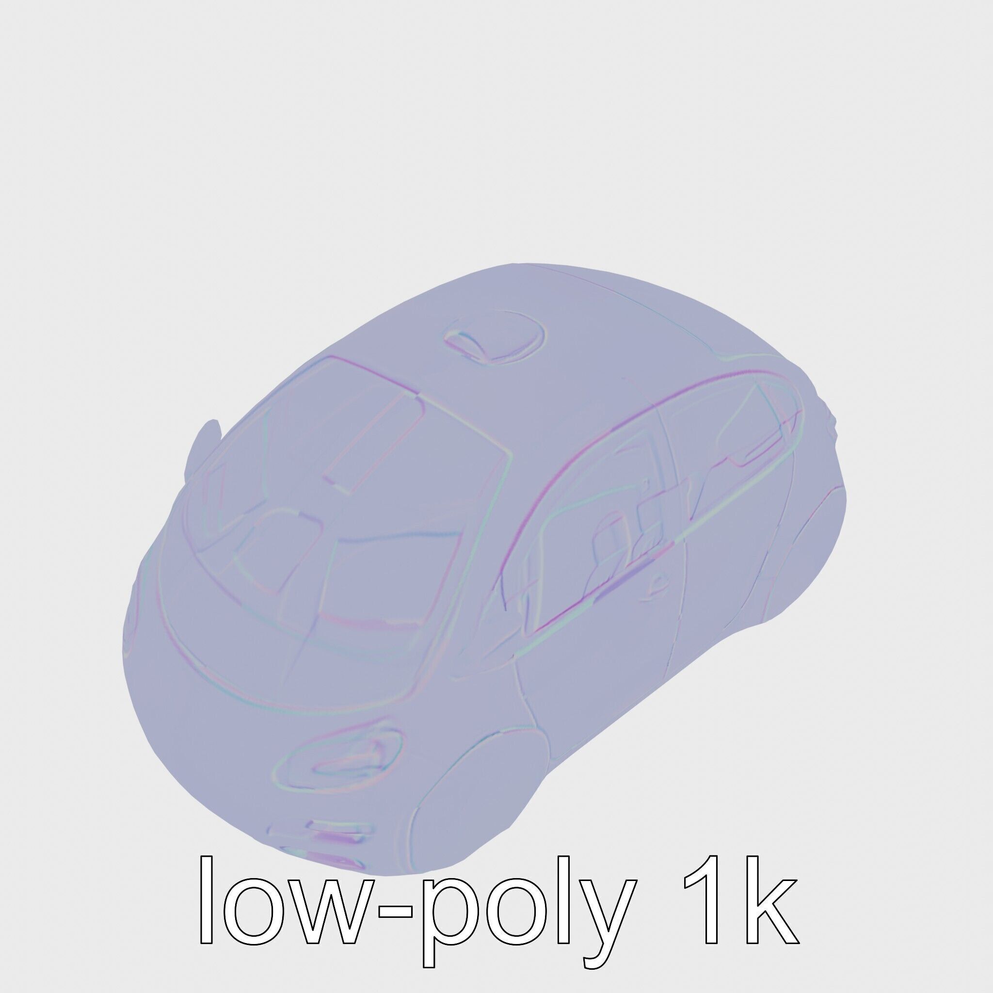 Sleek Modern Air Taxi Bubble Design Low-poly 3D model_42