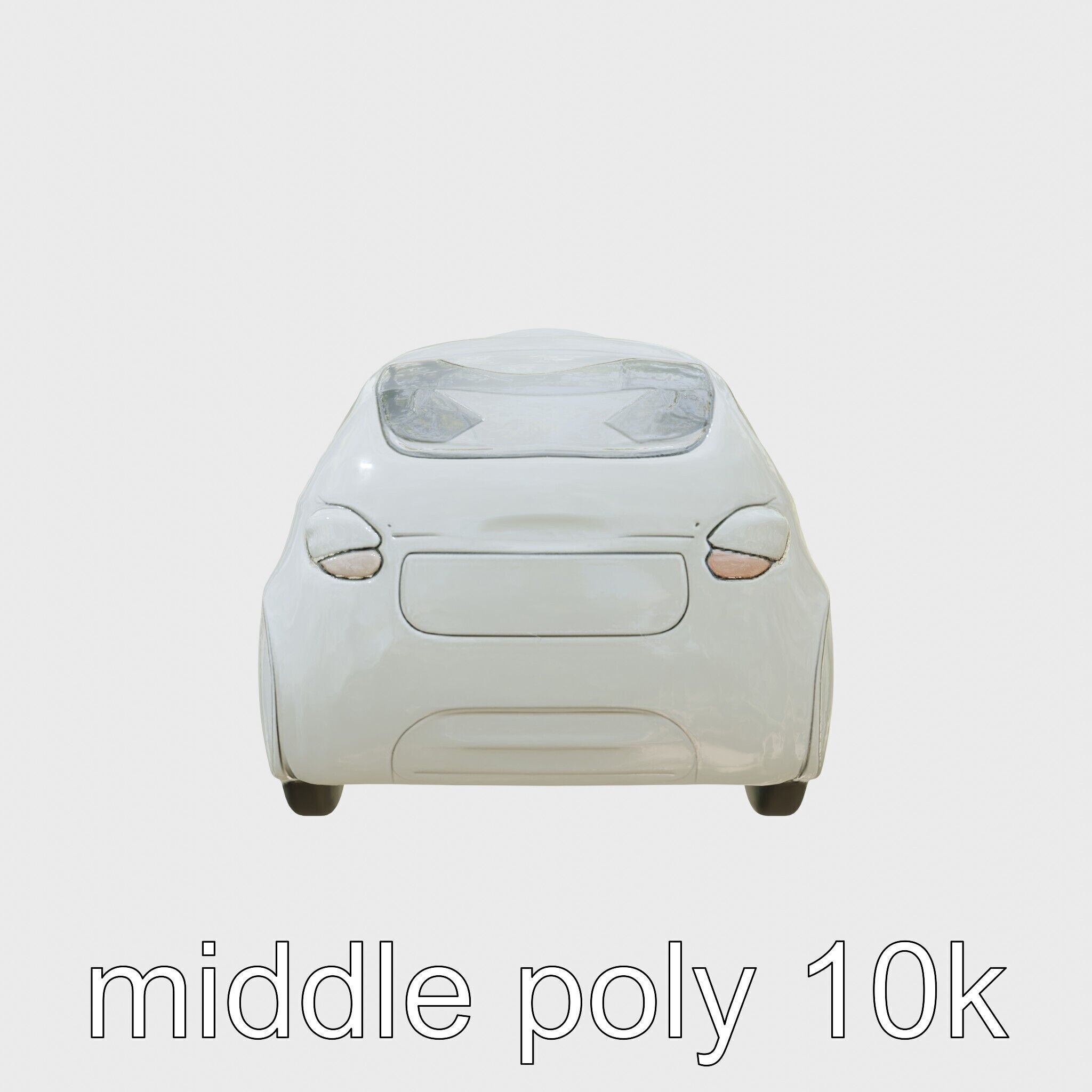 Sleek Modern Air Taxi Bubble Design Low-poly 3D model_32