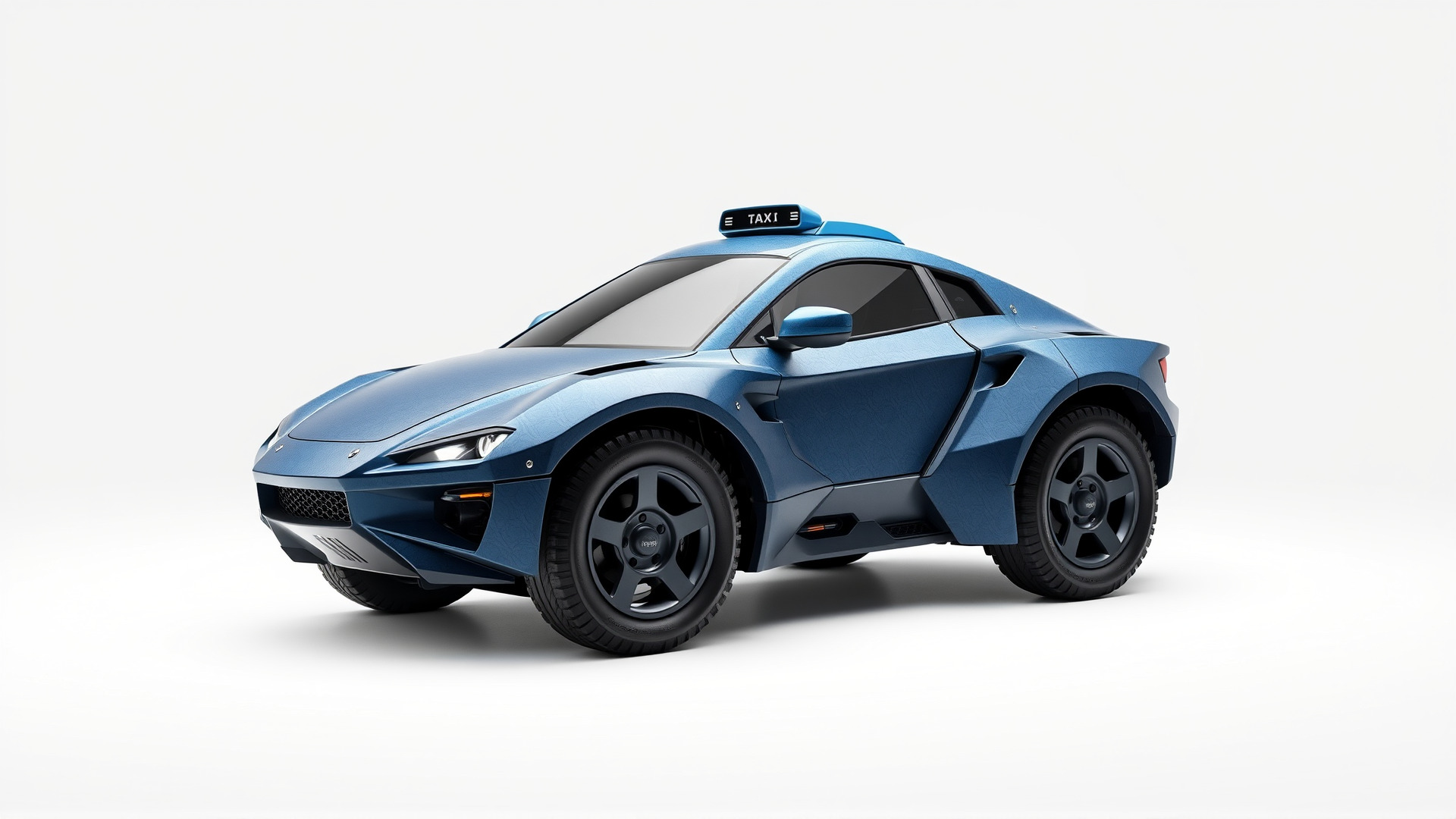 Sleek Modern Air Taxi Bubble Design Low-poly 3D model_3