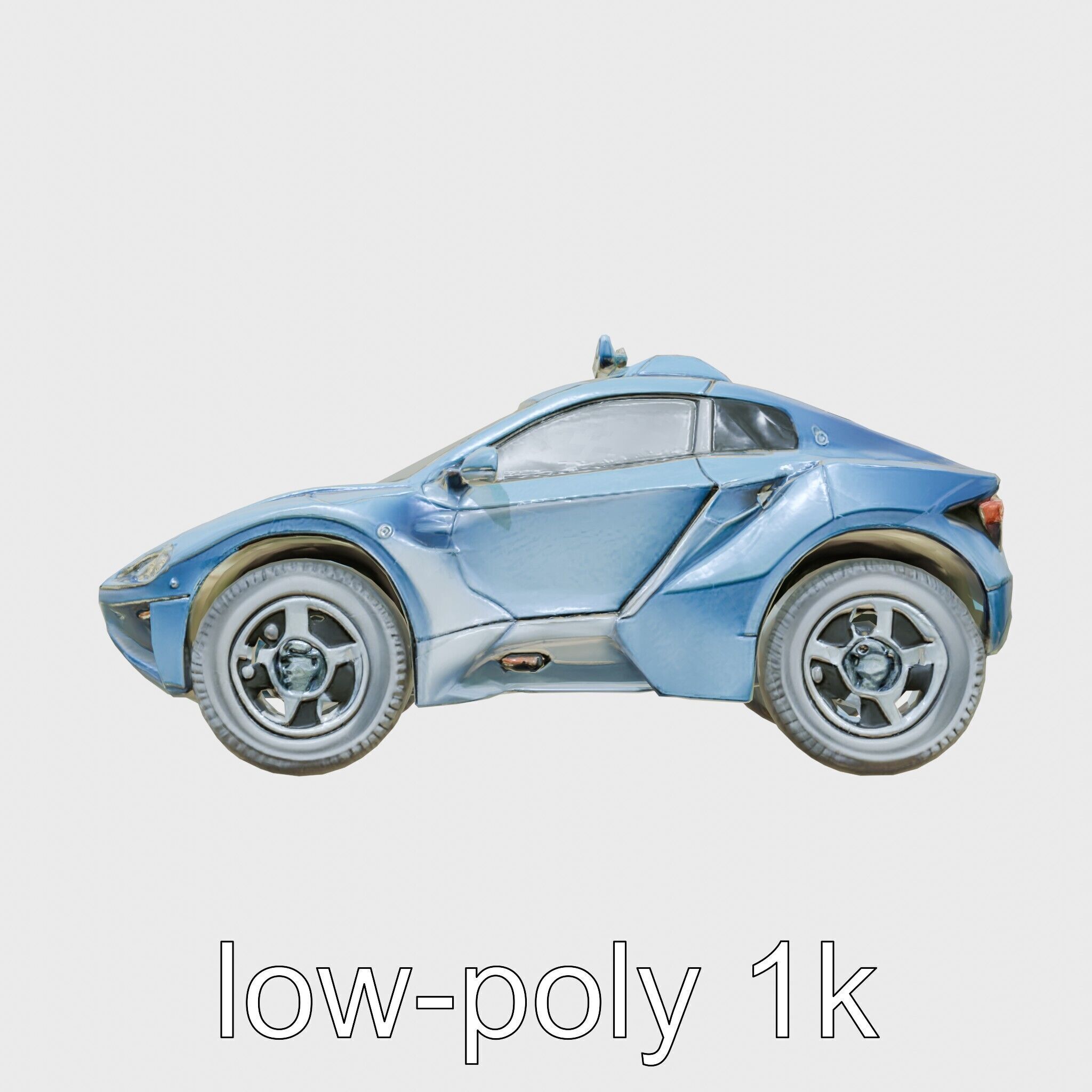 Sleek Modern Air Taxi Bubble Design Low-poly 3D model_12