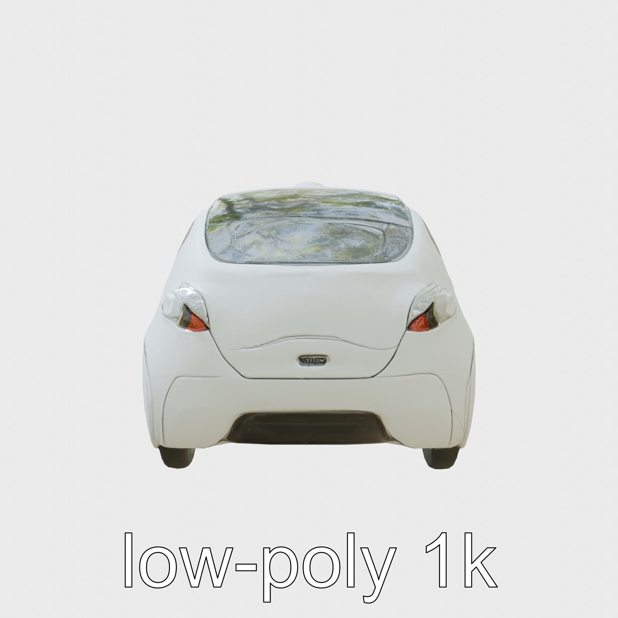 Sleek Modern Air Taxi Bubble Design Low-poly 3D model_33