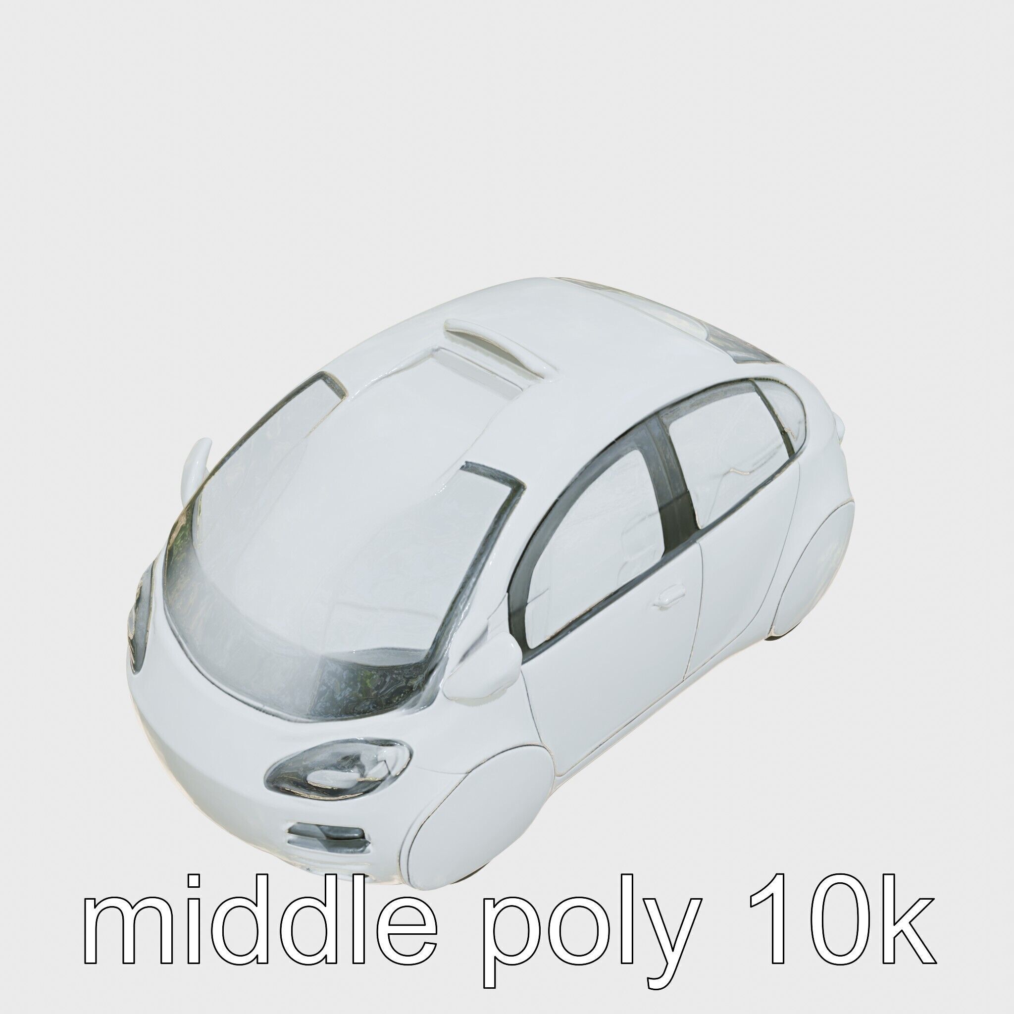 Sleek Modern Air Taxi Bubble Design Low-poly 3D model_38