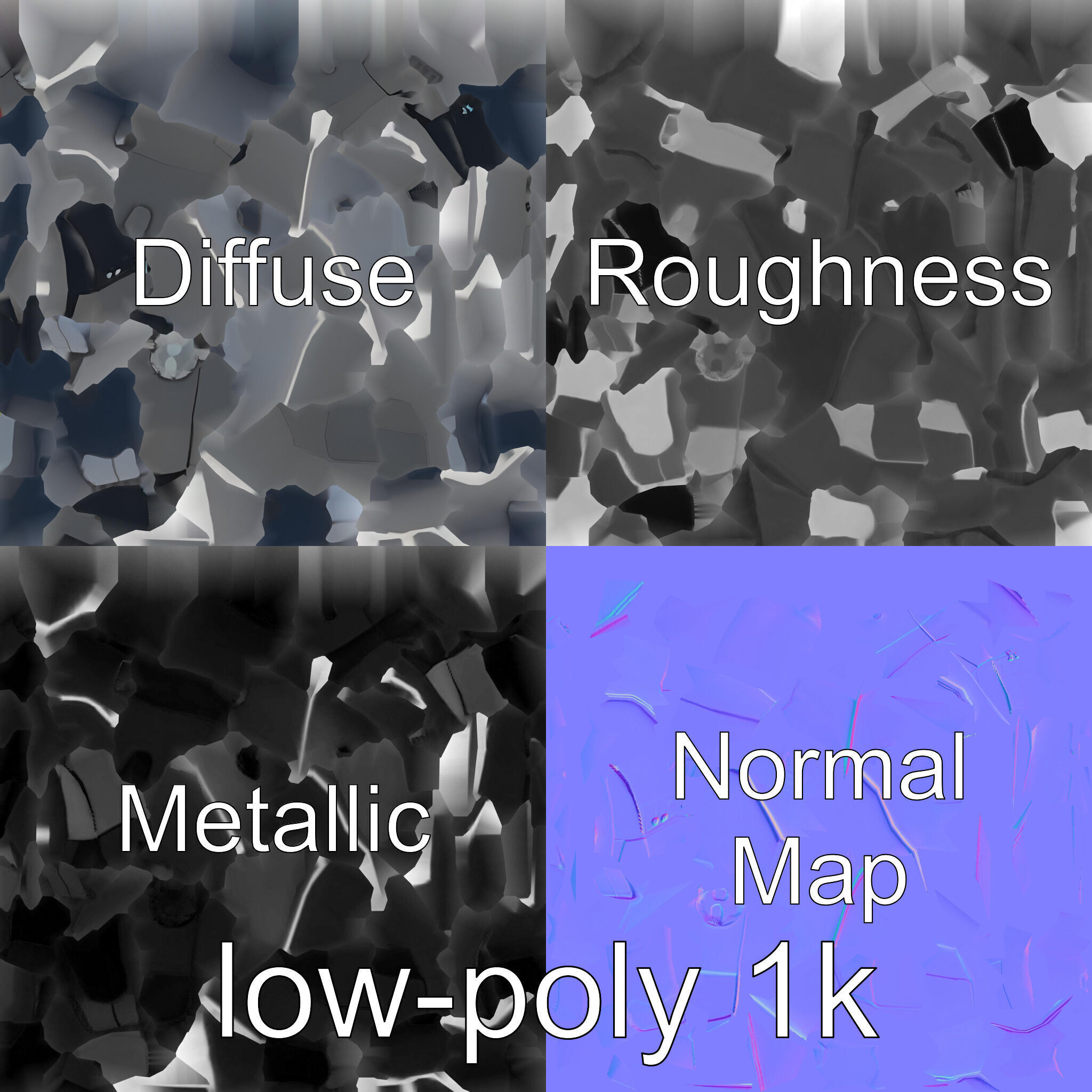 Space Taxi Meteor Dark Gray Asymmetric Design Low-poly 3D model_1