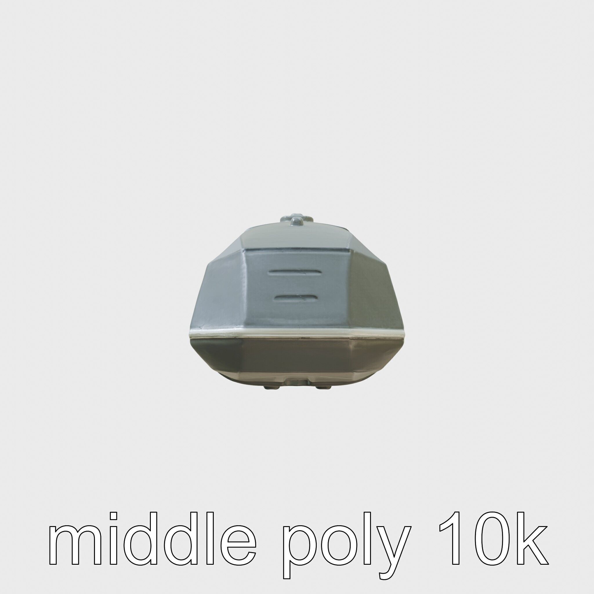 Space Taxi Meteor Dark Gray Asymmetric Design Low-poly 3D model_24