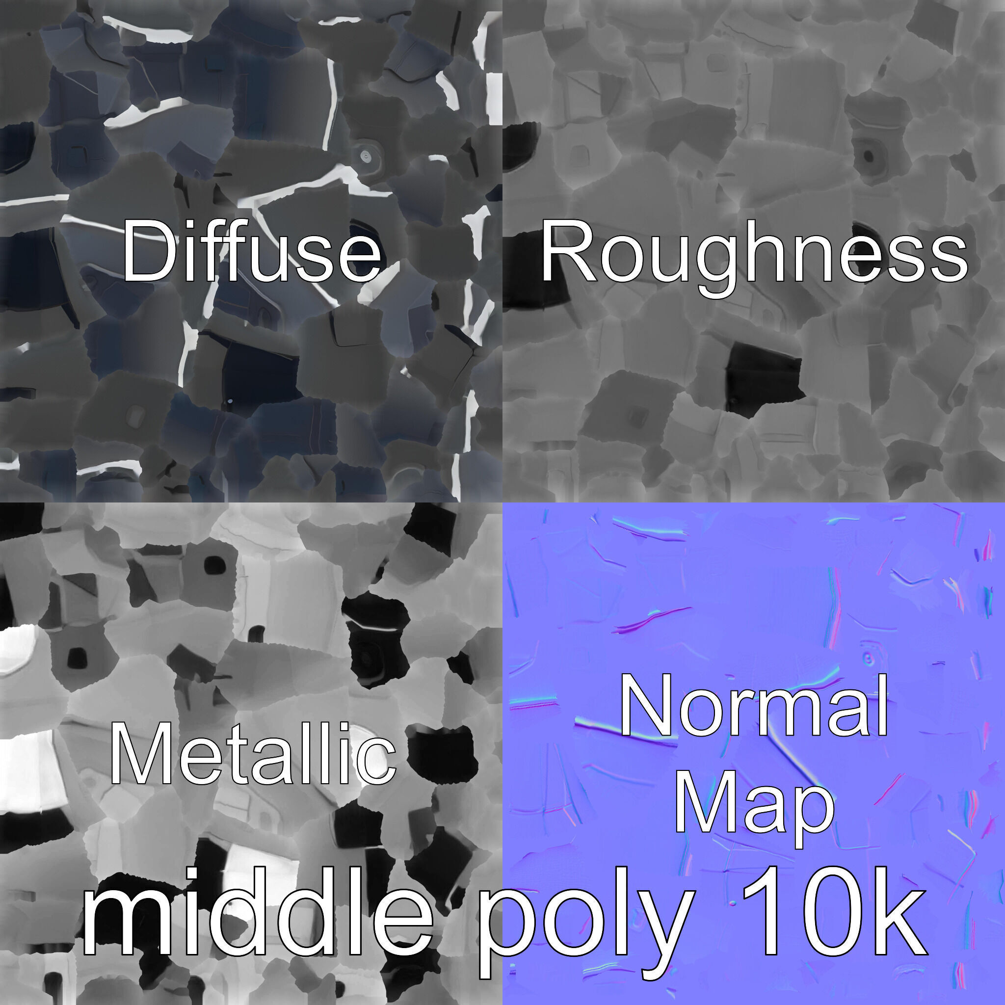 Space Taxi Meteor Dark Gray Asymmetric Design Low-poly 3D model_28