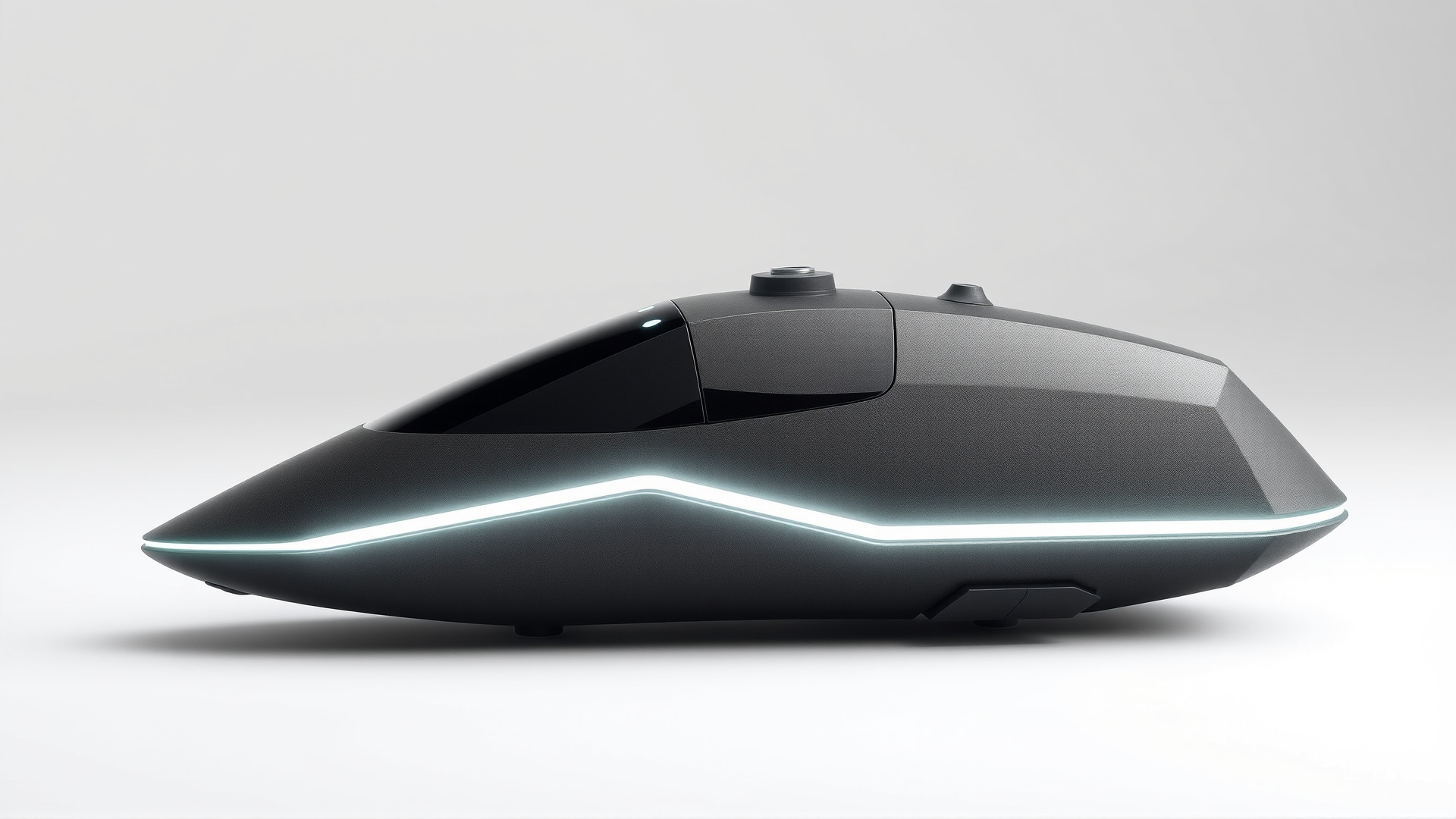 Space Taxi Meteor Dark Gray Asymmetric Design Low-poly 3D model_3