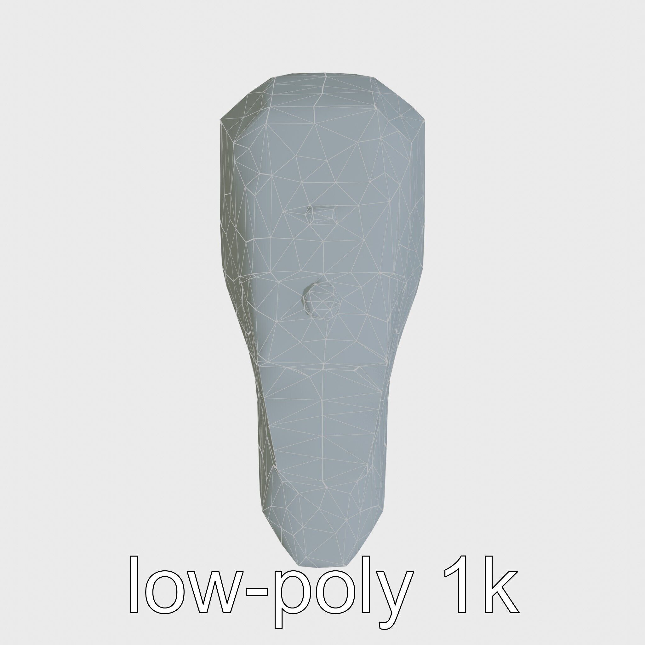 Space Taxi Meteor Dark Gray Asymmetric Design Low-poly 3D model_7