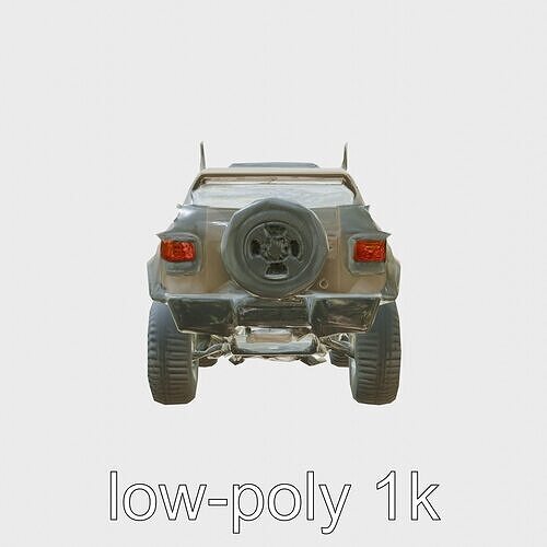Mountain Taxi SUV Camouflage Off-Roader Low-poly 3D model