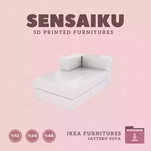 JATTEBO Chaise Module - Left for Dollhouse IKEA 3D Print