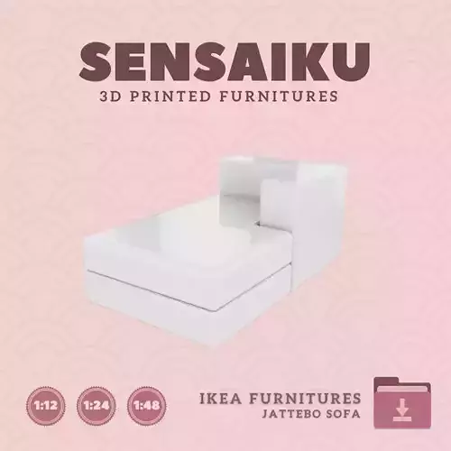 JATTEBO Chaise Module Right Dollhouse IKEA 3D Print