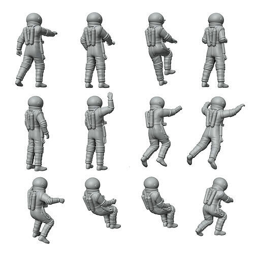 Destination Moon 12 Figures Set 3D print model 3