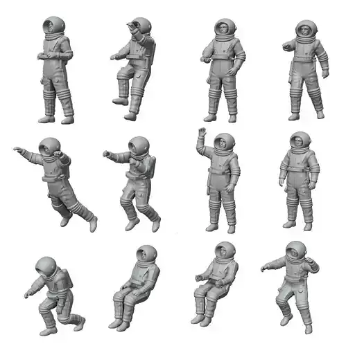 Destination Moon 12 Figures Set 3D print model