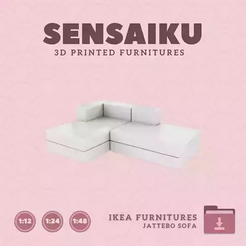 JATTEBO Chaise Module V1 for Mini Dollhouse IKEA 3D Print 3D print model